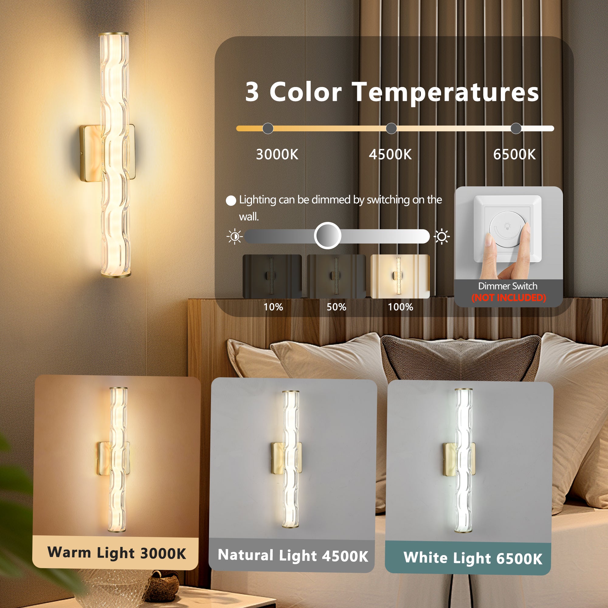 Modern Wall Sconce Light Set of 2