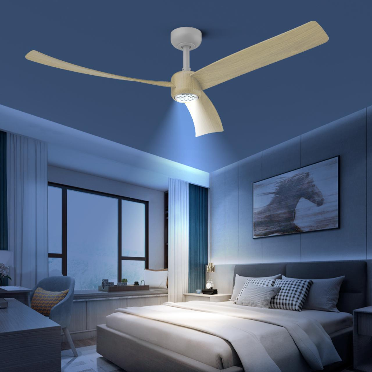 I3 52 Inch Downrod LED Fan Lighting, ABS Blades