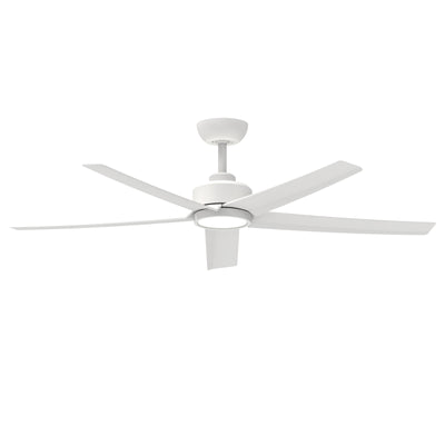 52" Downrod LED Ceiling Fan, White