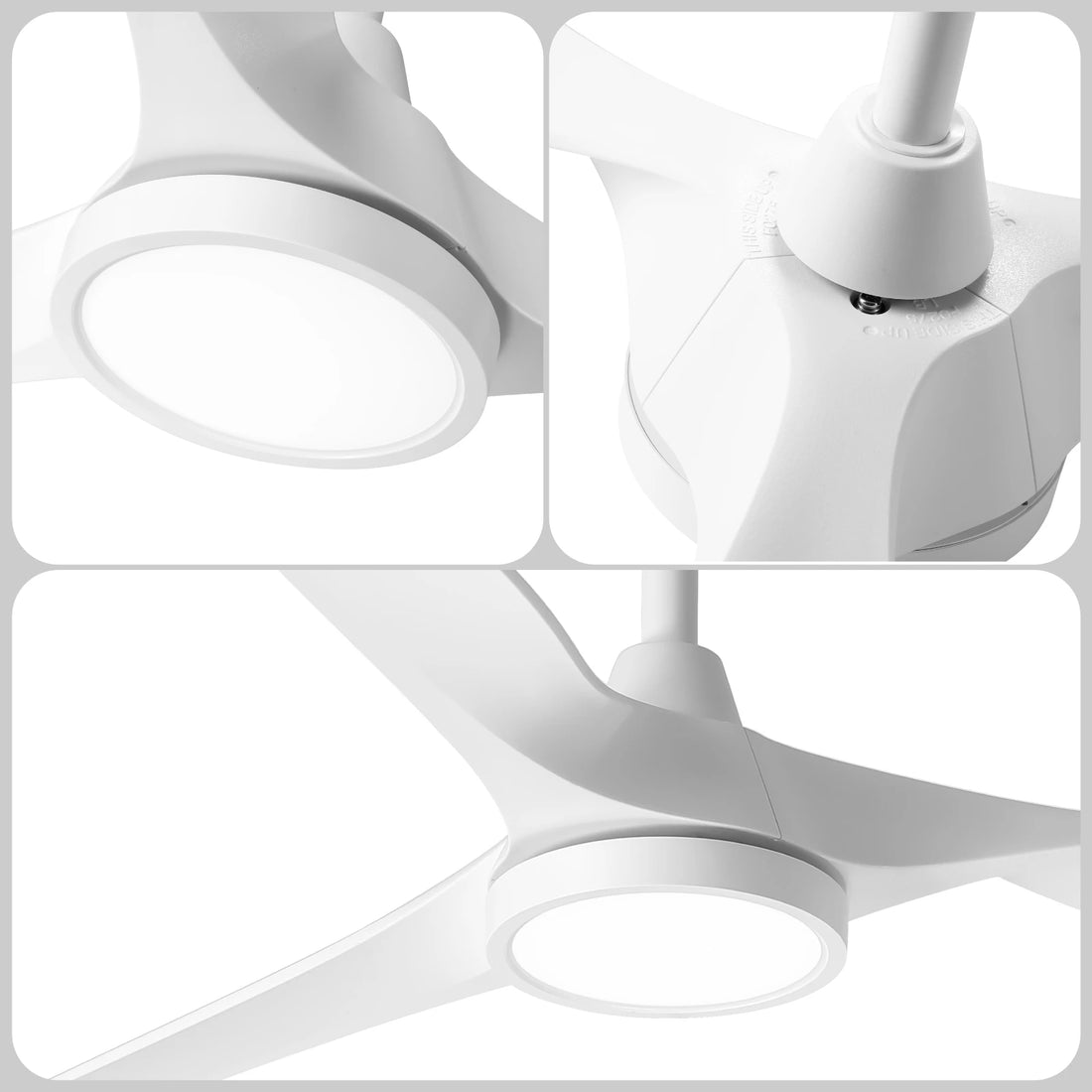 R3 52" Ceiling Fan with Light, Dimmable and Timer Function