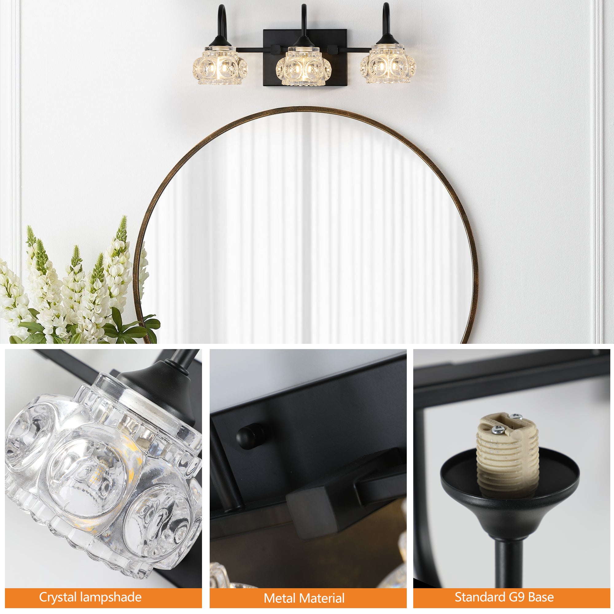 Retro Bathroom Vanity Light Fixture