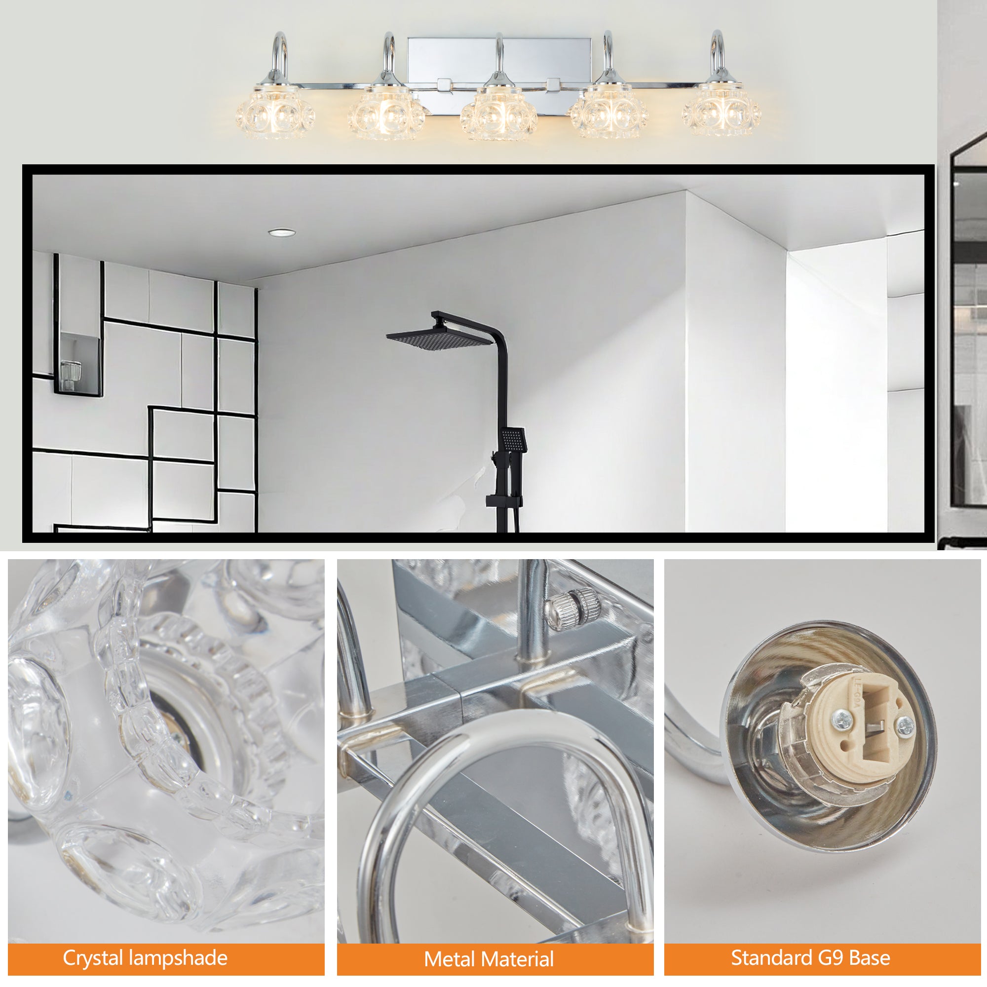 Retro Bathroom Vanity Light Fixture