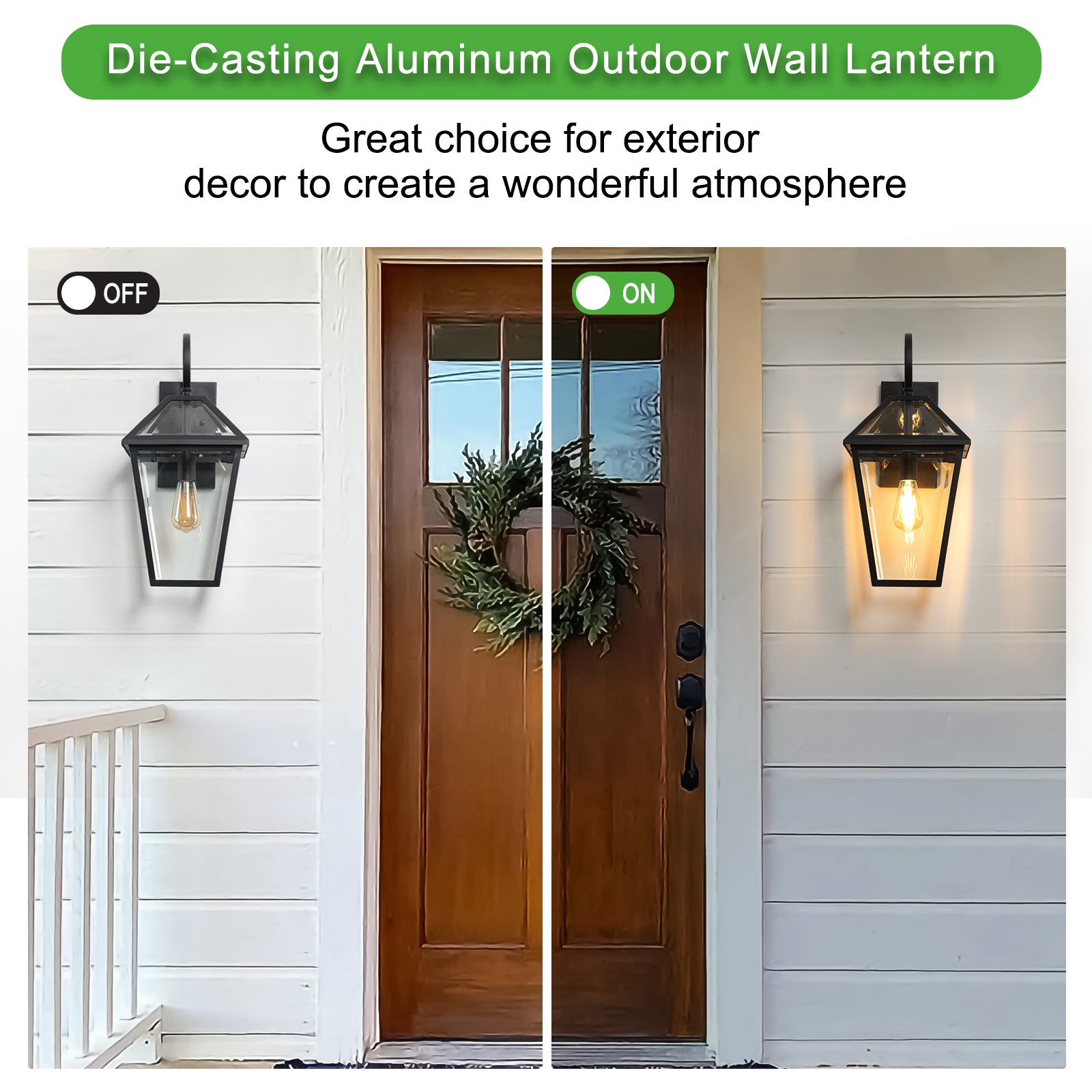 Waterproof Exterior Wall Lanterns with Glass