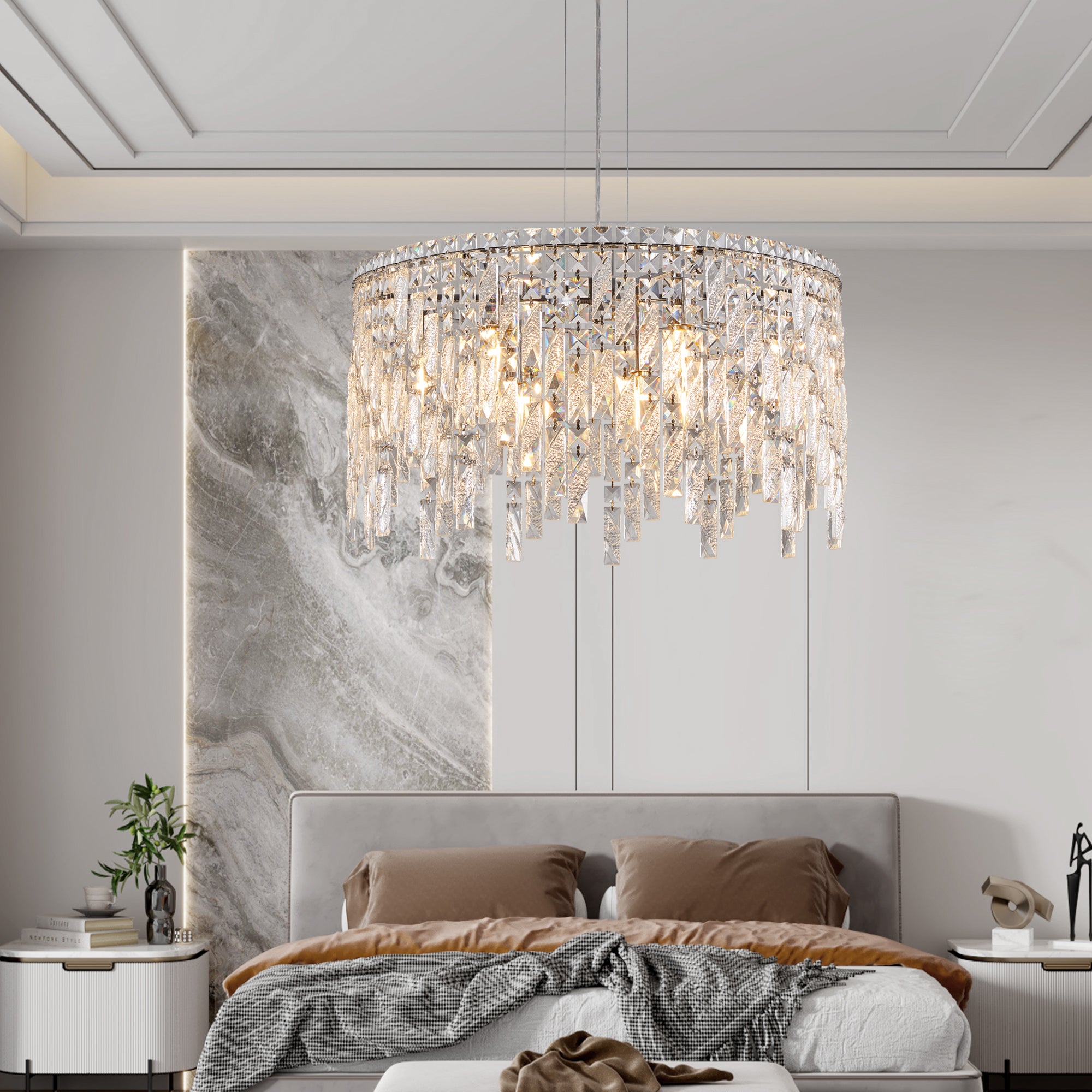 Luxury Round Crystal Chandelier with K9 Crystals