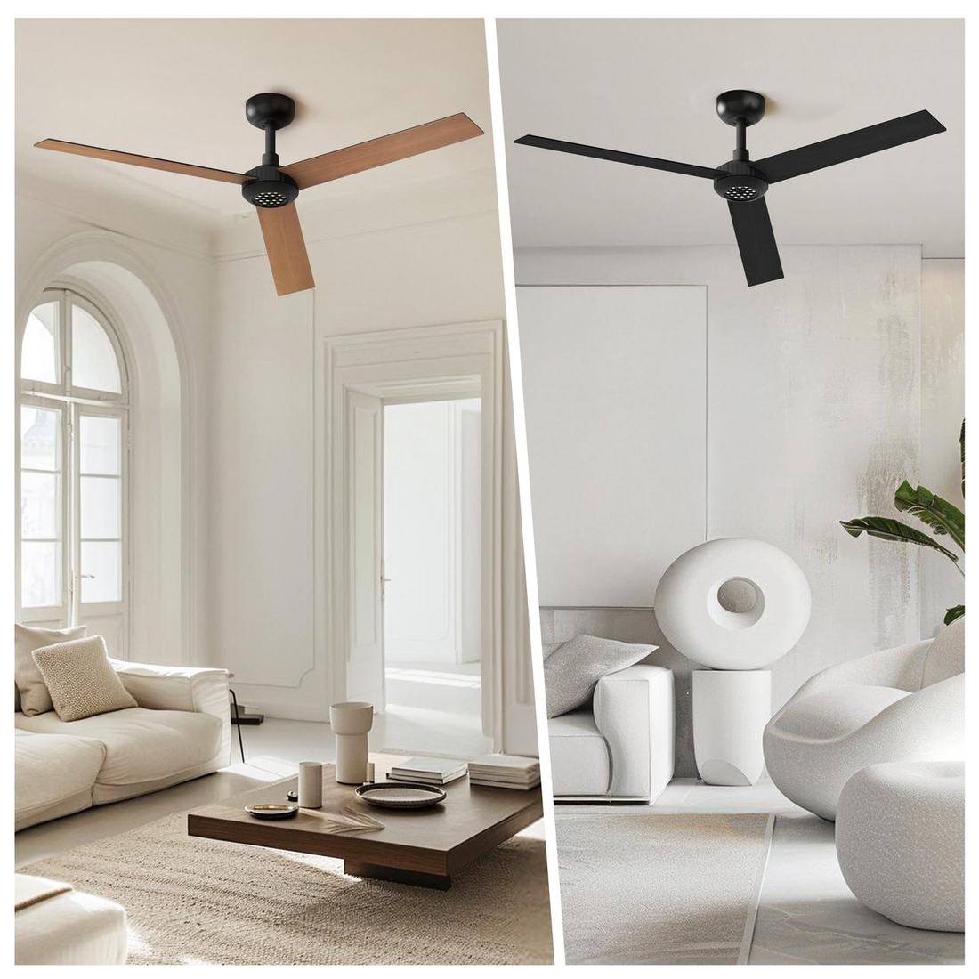 X3 52 Inch LED Ceiling Fan, Plywood Double Side Blades