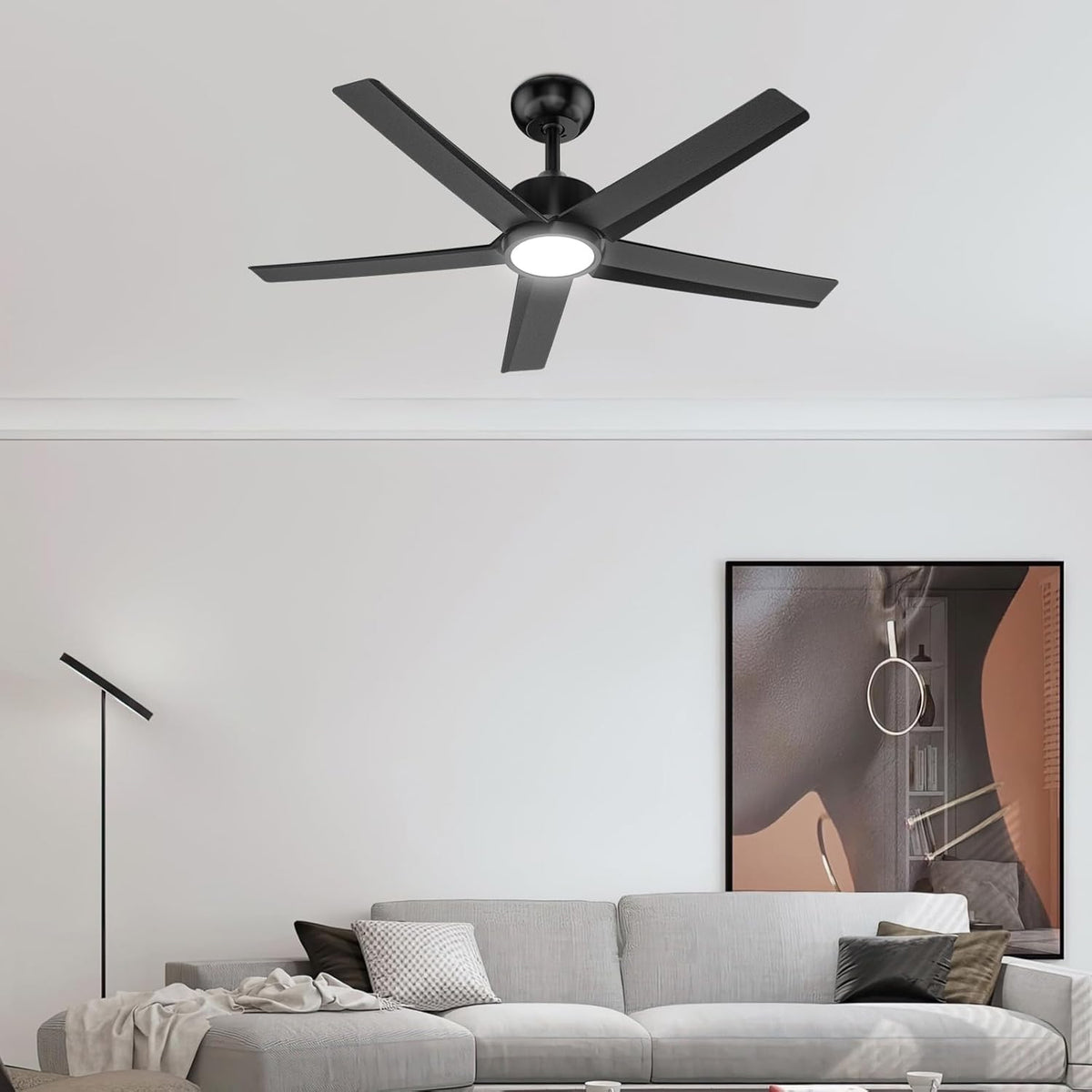 W5 44"  LED Ceiling Fan with 6 Speed and Timer Setting