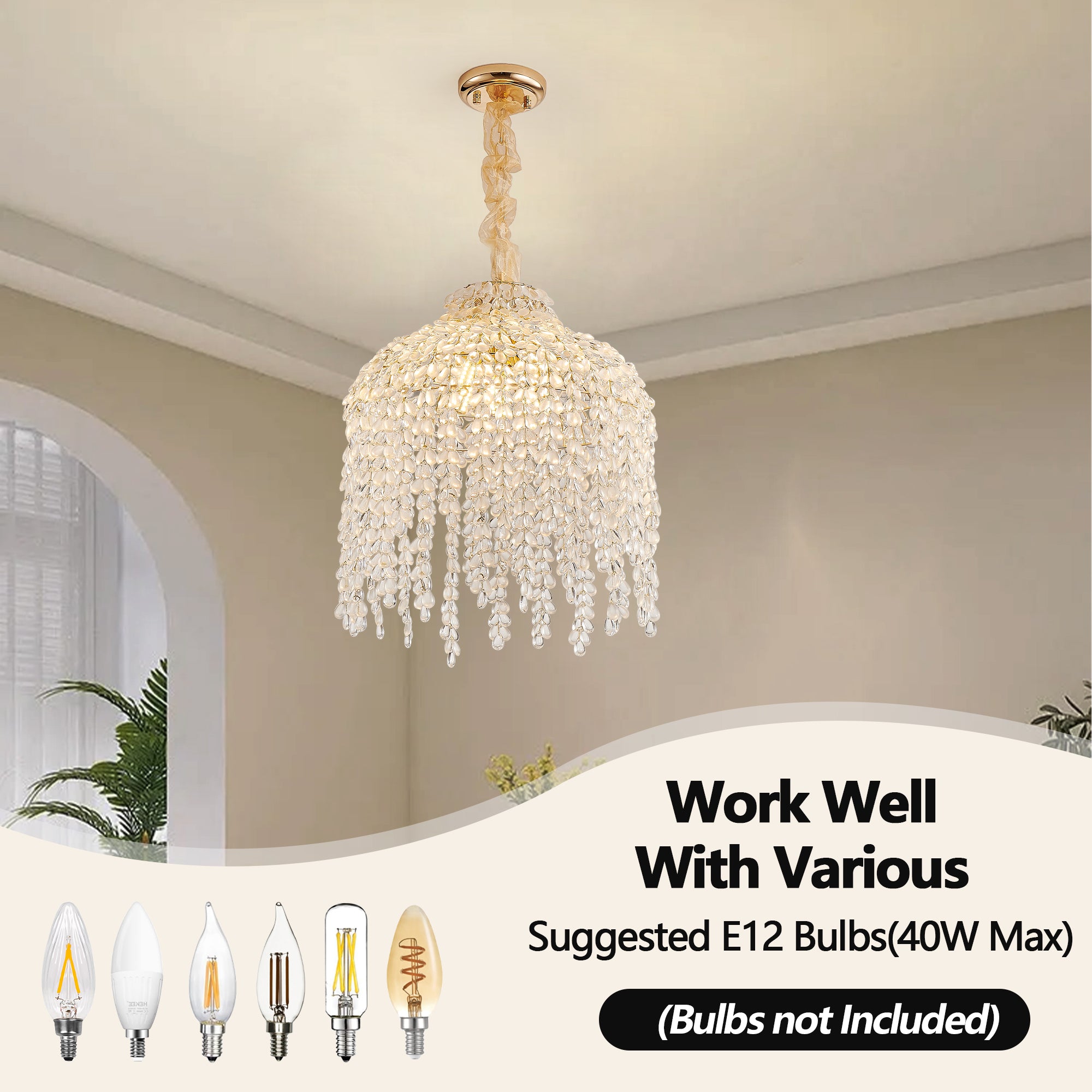 Elegant Crystal Vintage Waterfall Design Lights