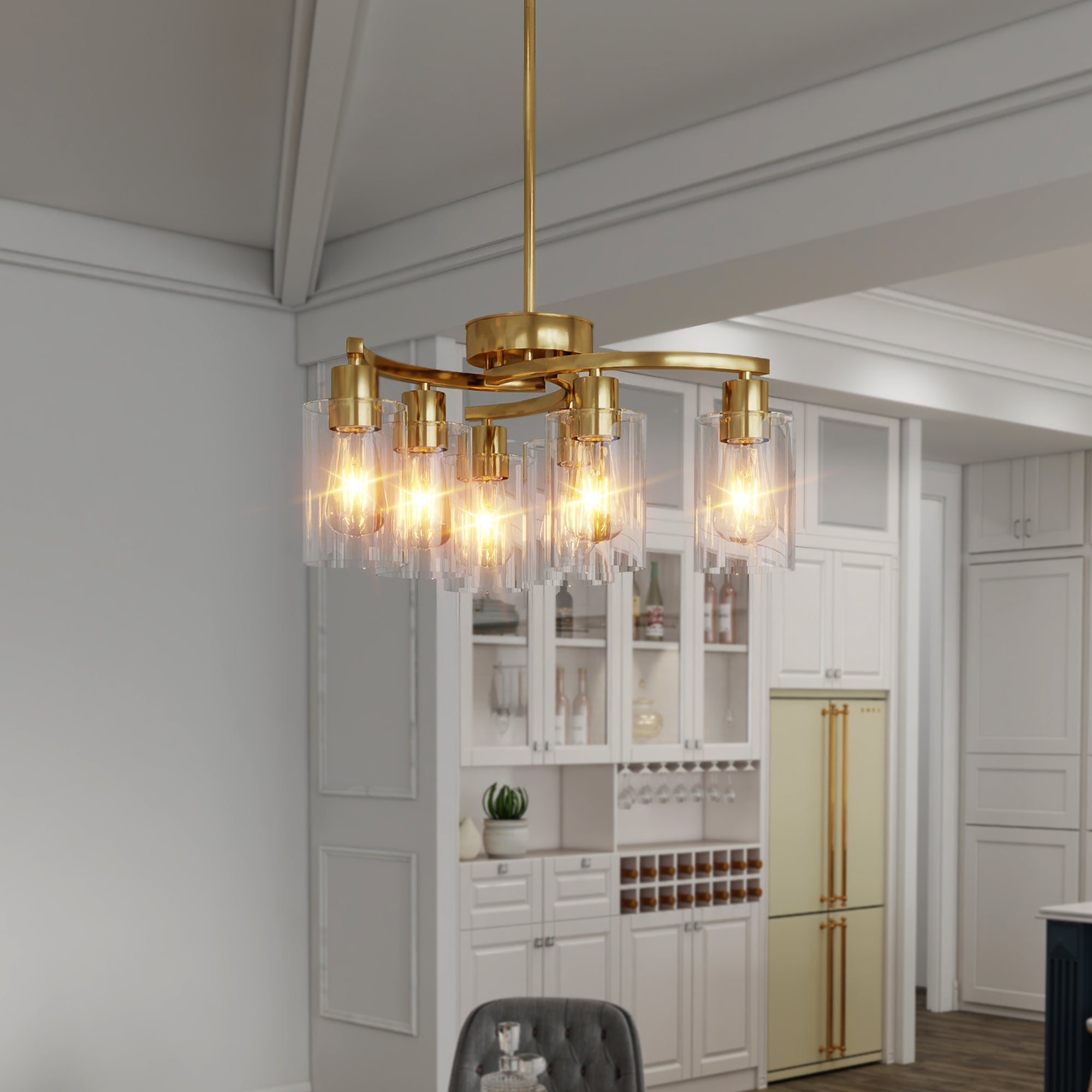 Modern Glass Pendant Light for Dining Room