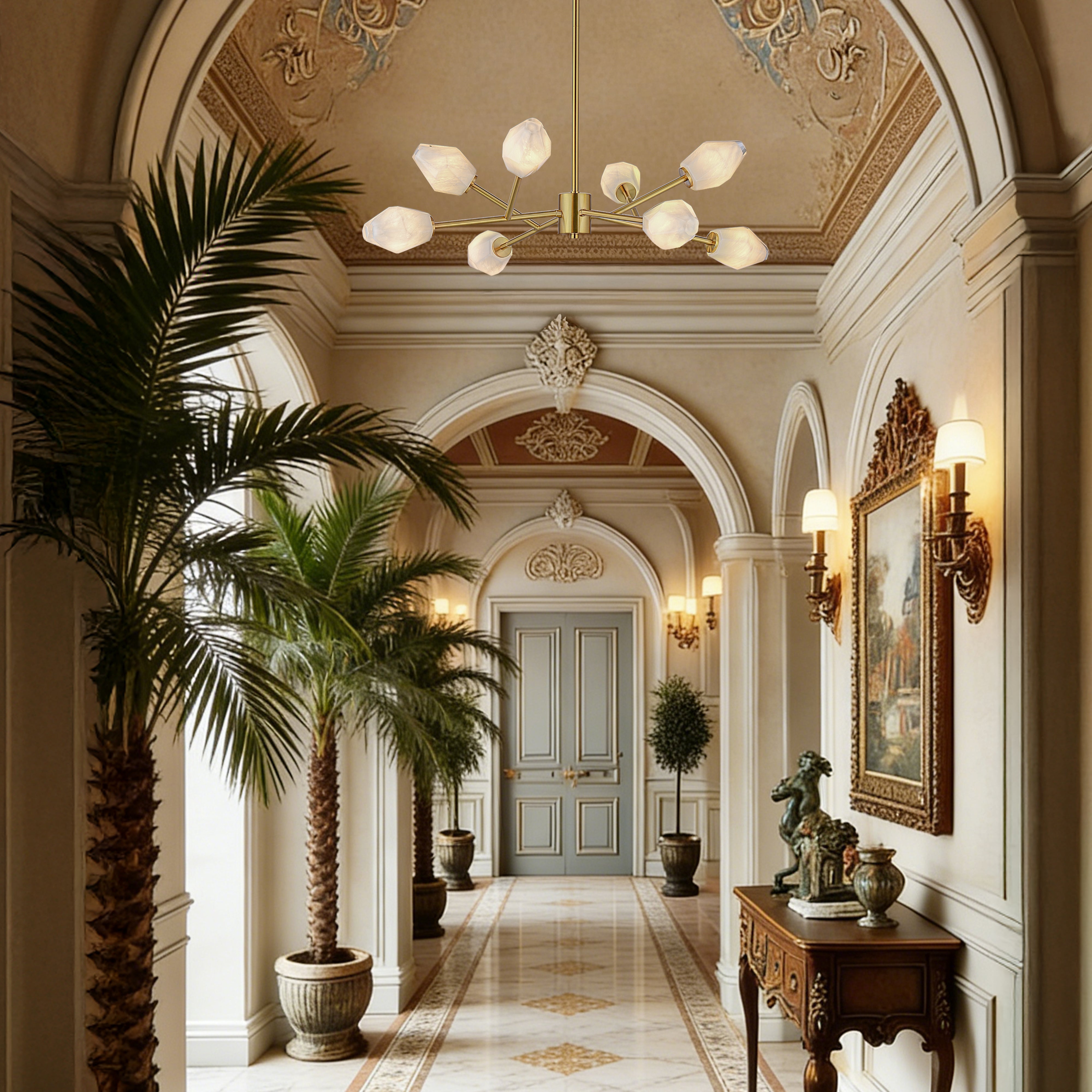 Bronze Handmade Glass Chandeliers