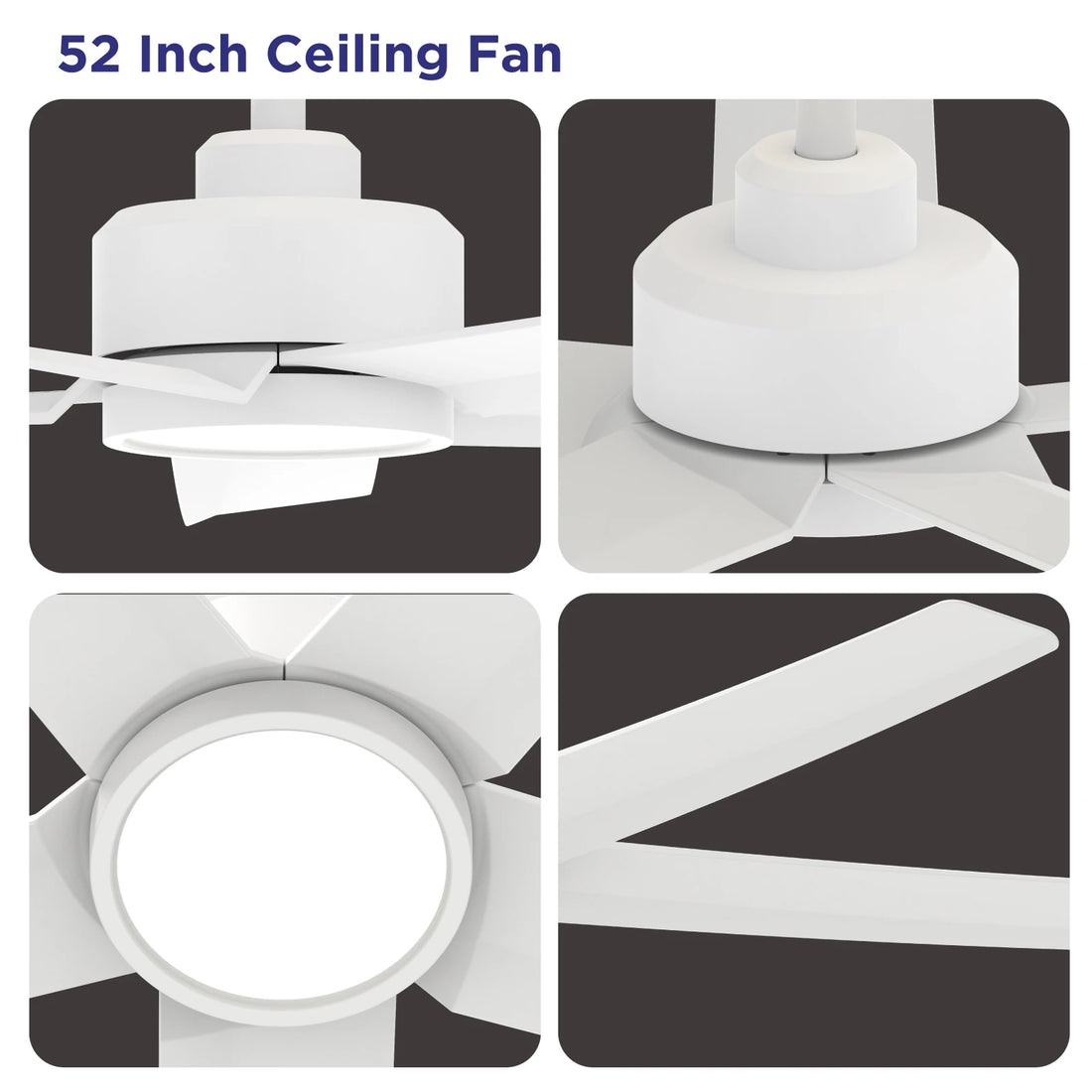 W5 52" Dropdown Fan Lighting, DC Motor
