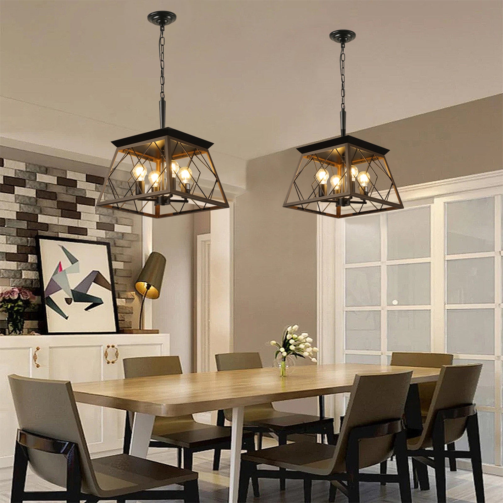 Farmhouse Pendant Dining Room Light Fixture