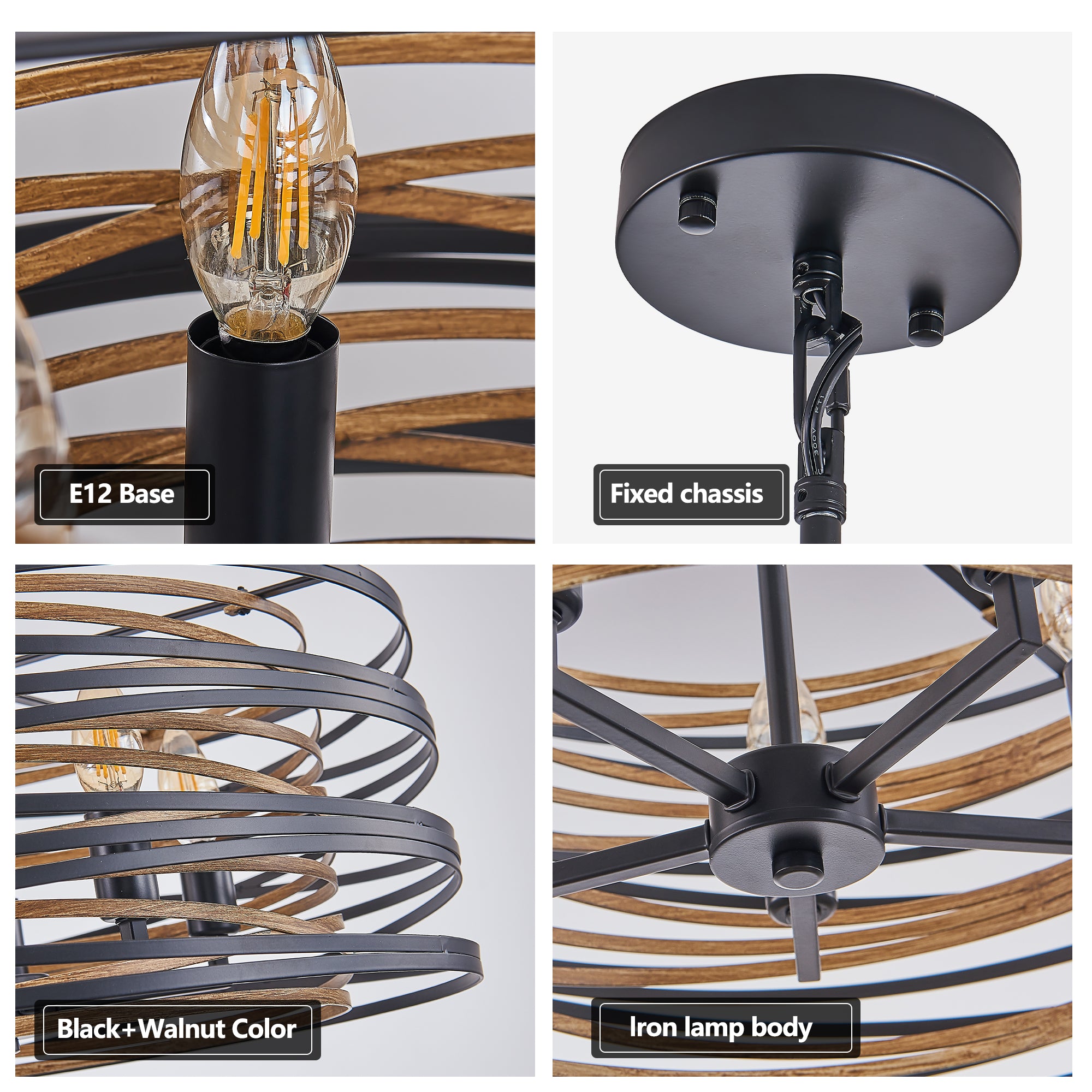 Black Walnut Farmhouse Pendant Light