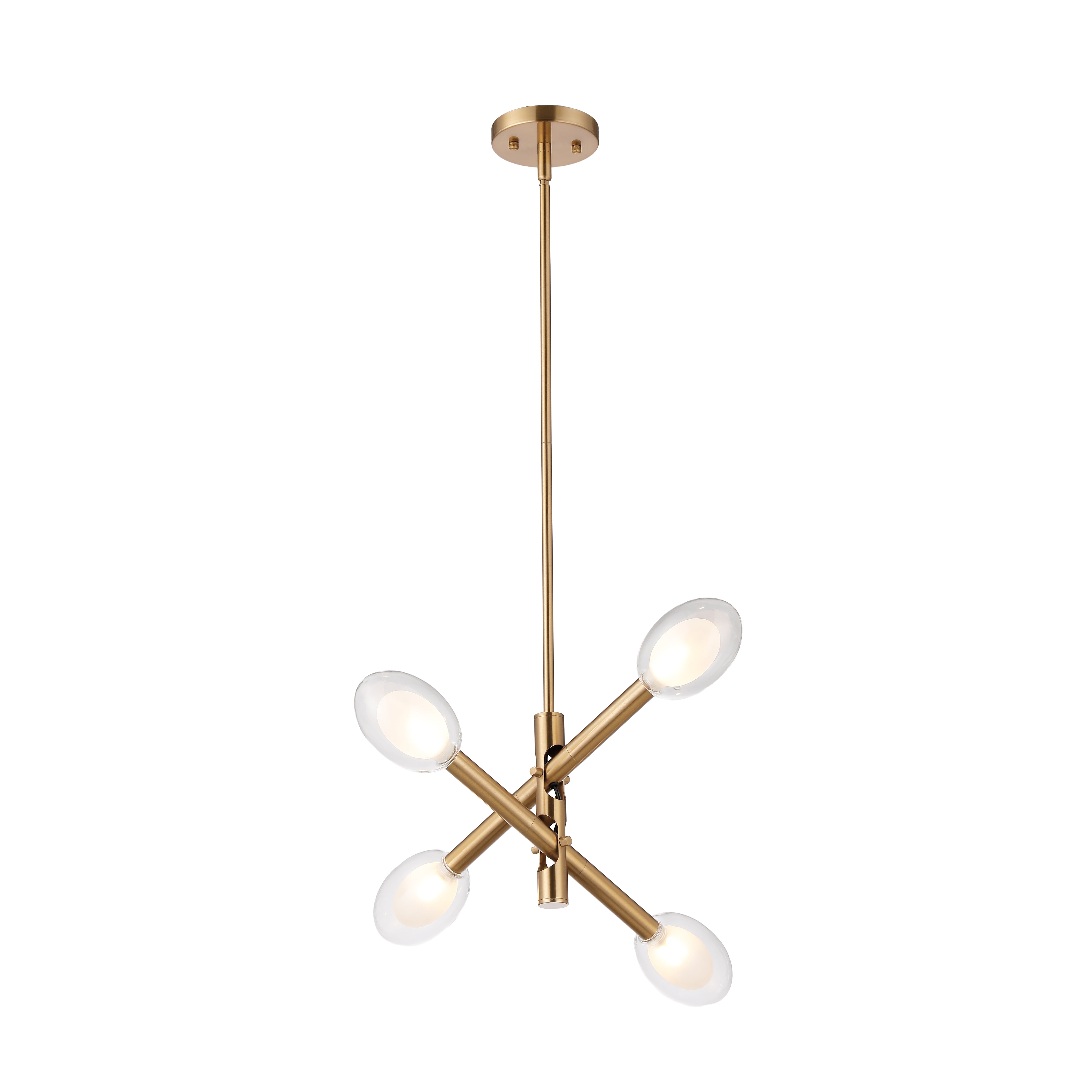 Double-glazed Glass Swing Arm Chandelier