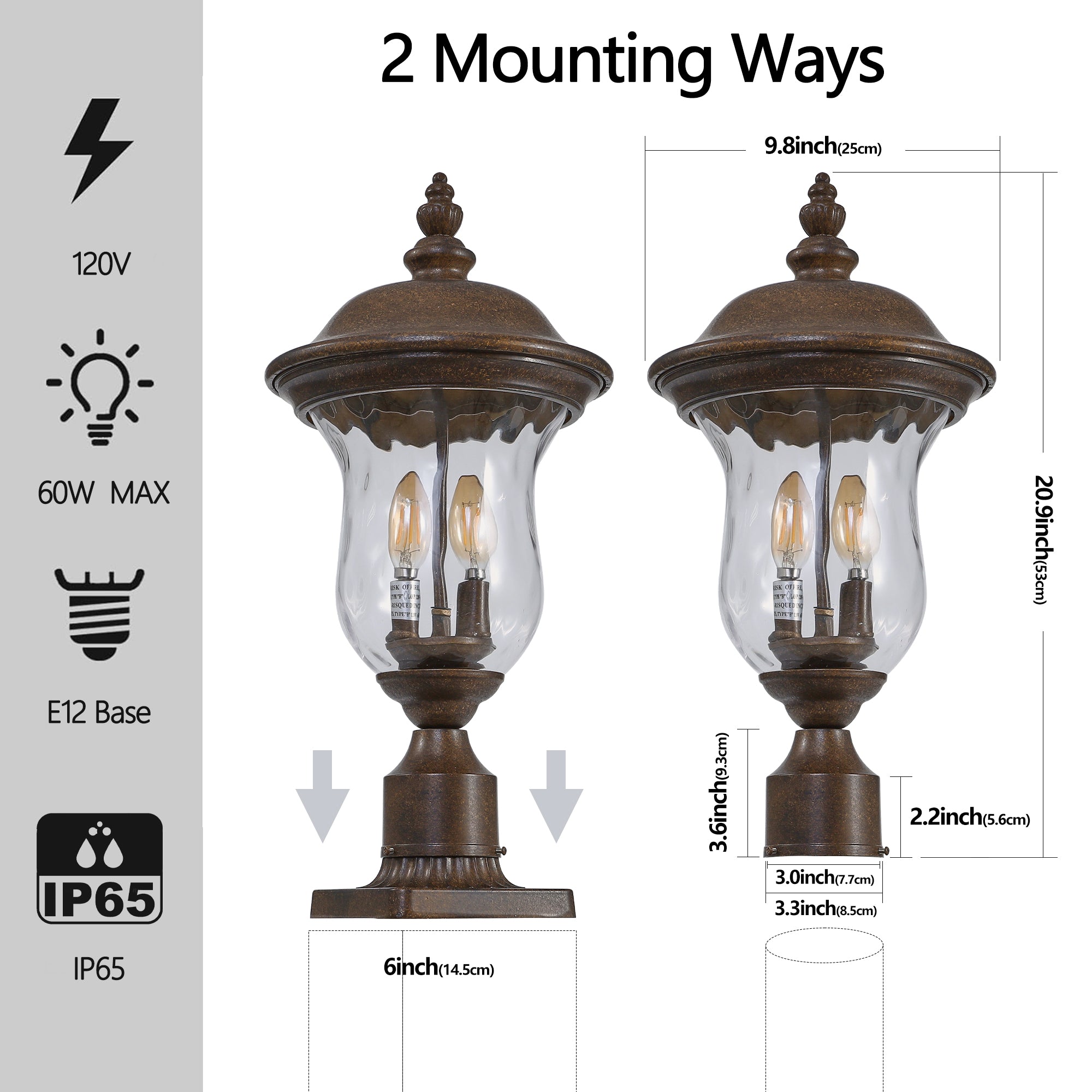 Exterior Waterproof Lantern Porch Light