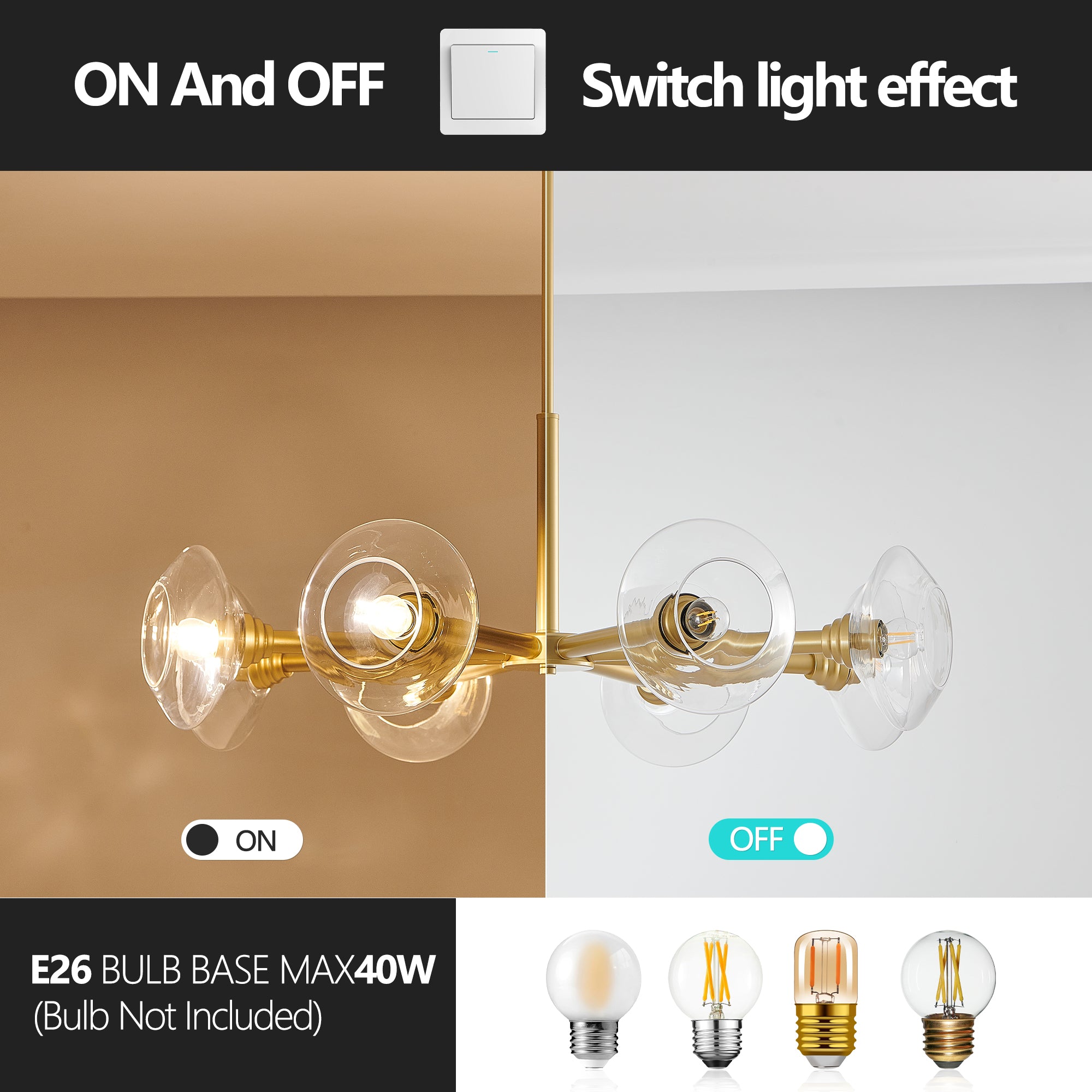 Globe Sputnik Gold Pendant Light