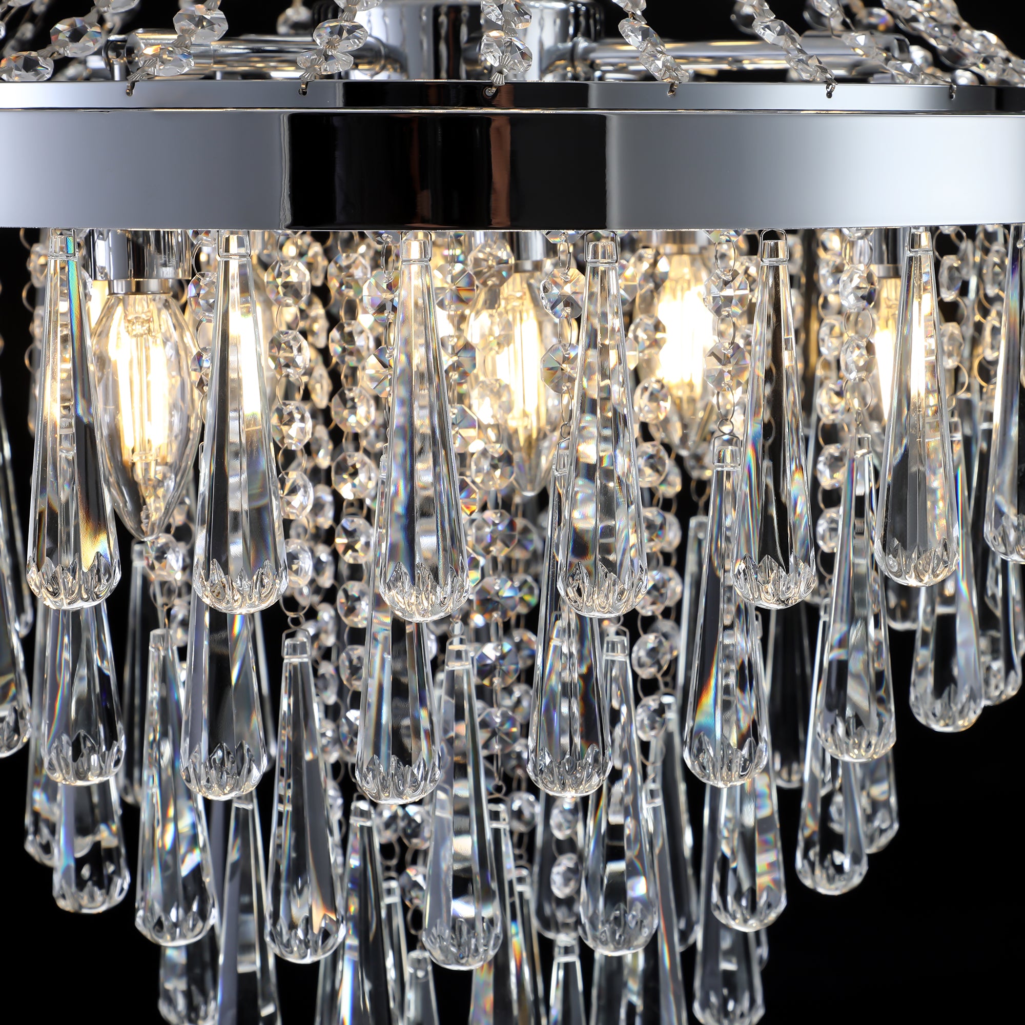 Modern Hanging K9 Crystal Chandelier Light Fixture
