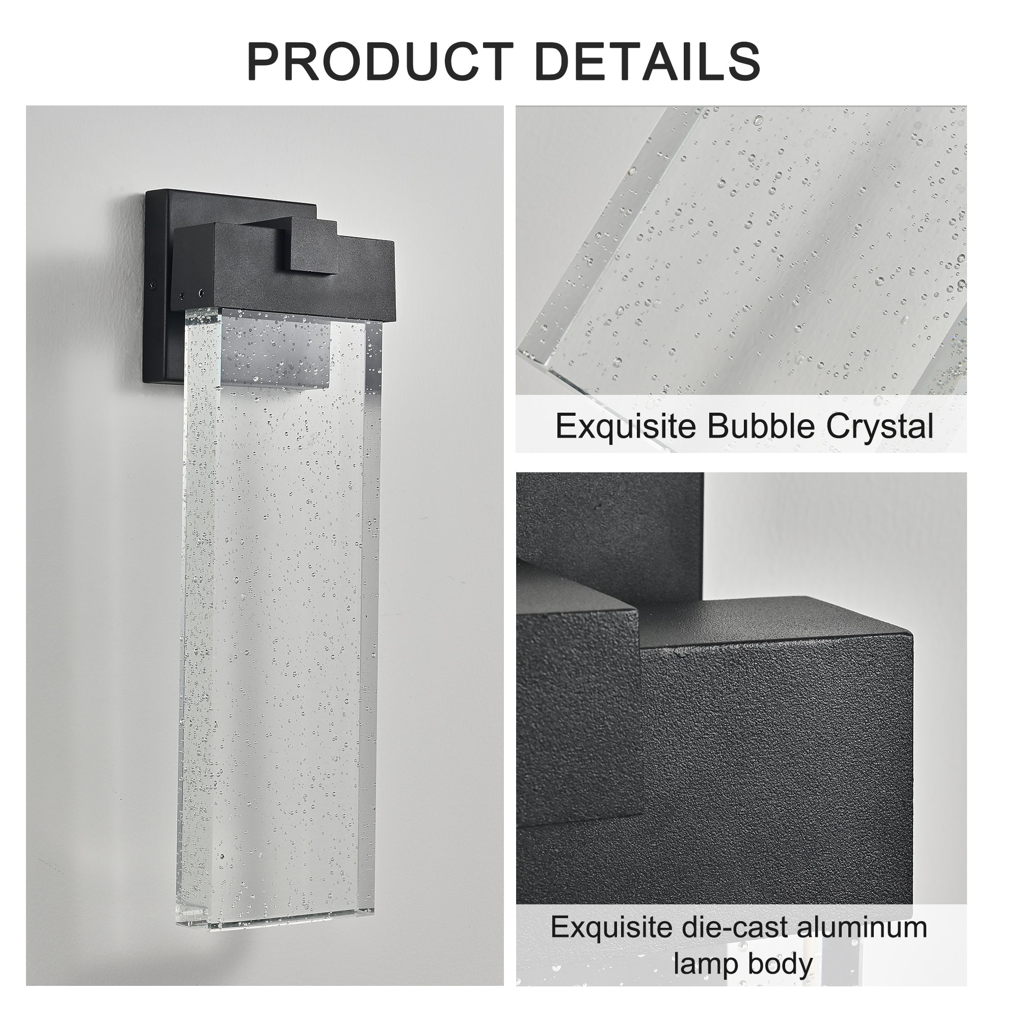 Crystal Outdoor LED Wall Light