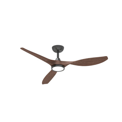 R3 52" Downrod Fan Lighting with Walnut Finish Plastic Blades