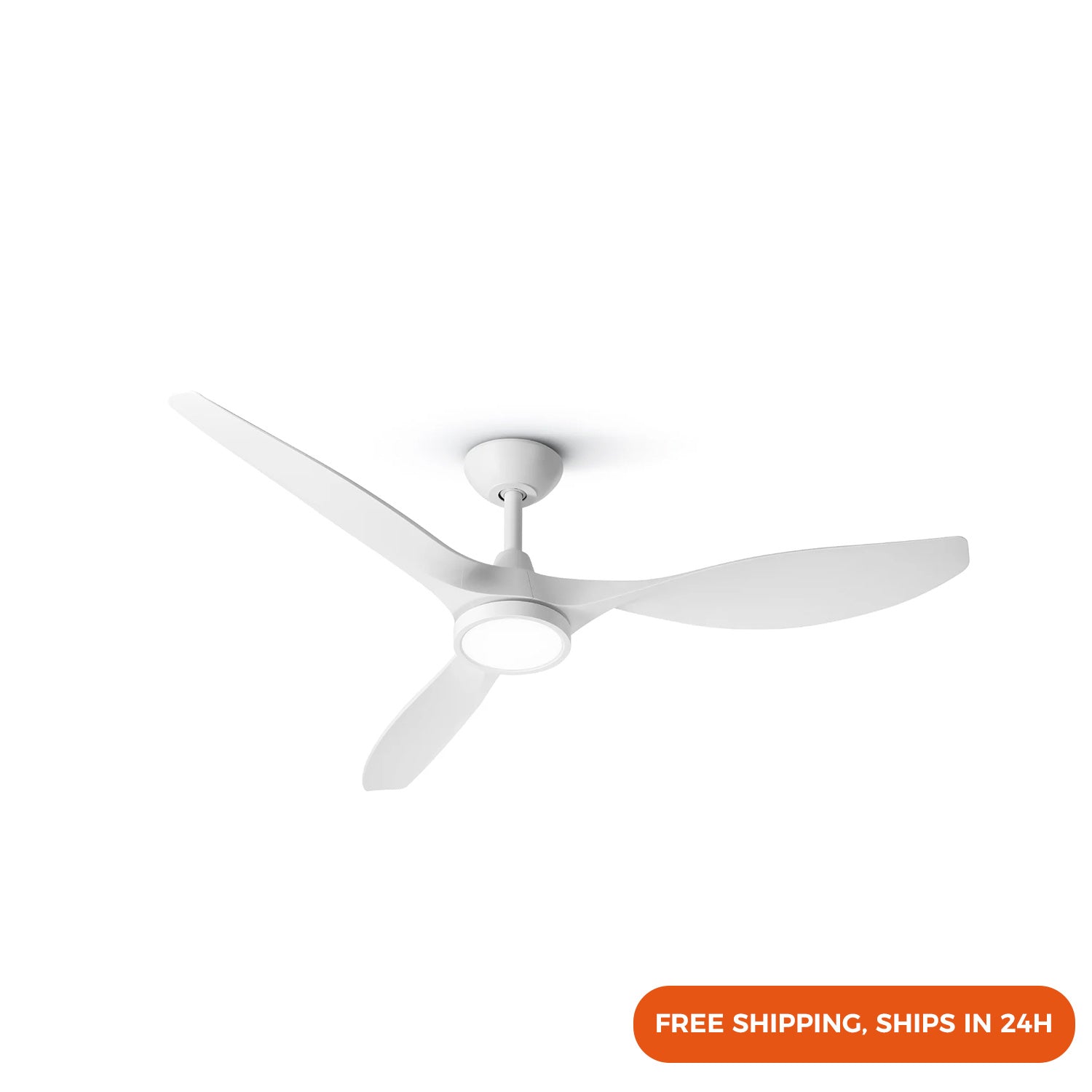 52" Downrod Mount Ceiling Fan with Light, Dimmable and Timer Function