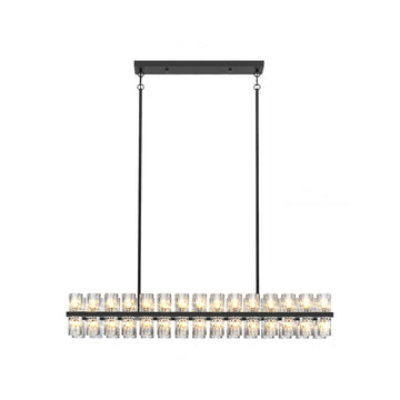 Crystal Rectangular Chandelier Light Fixture