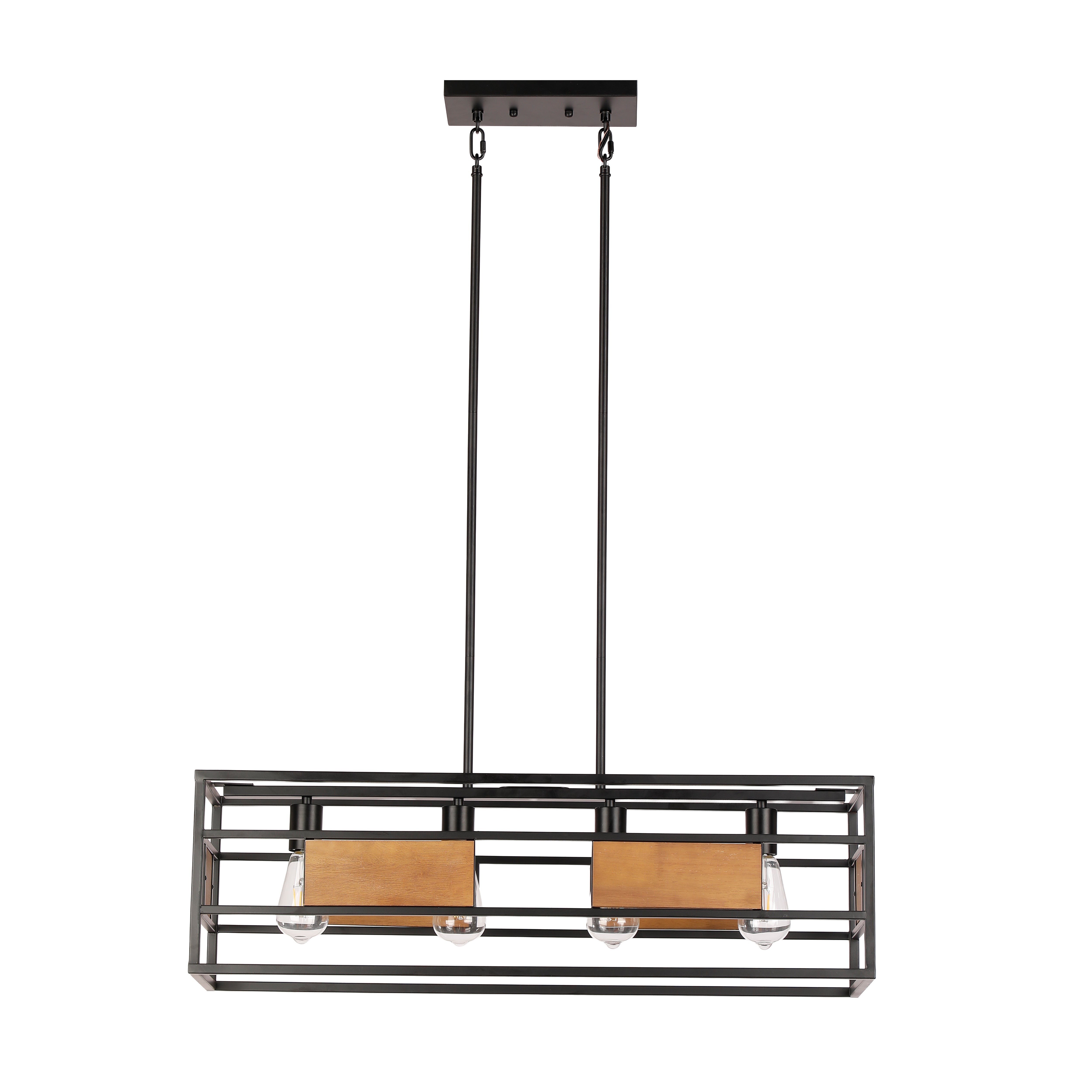 Rectangle Farmhouse Style 4 Lights Pendant