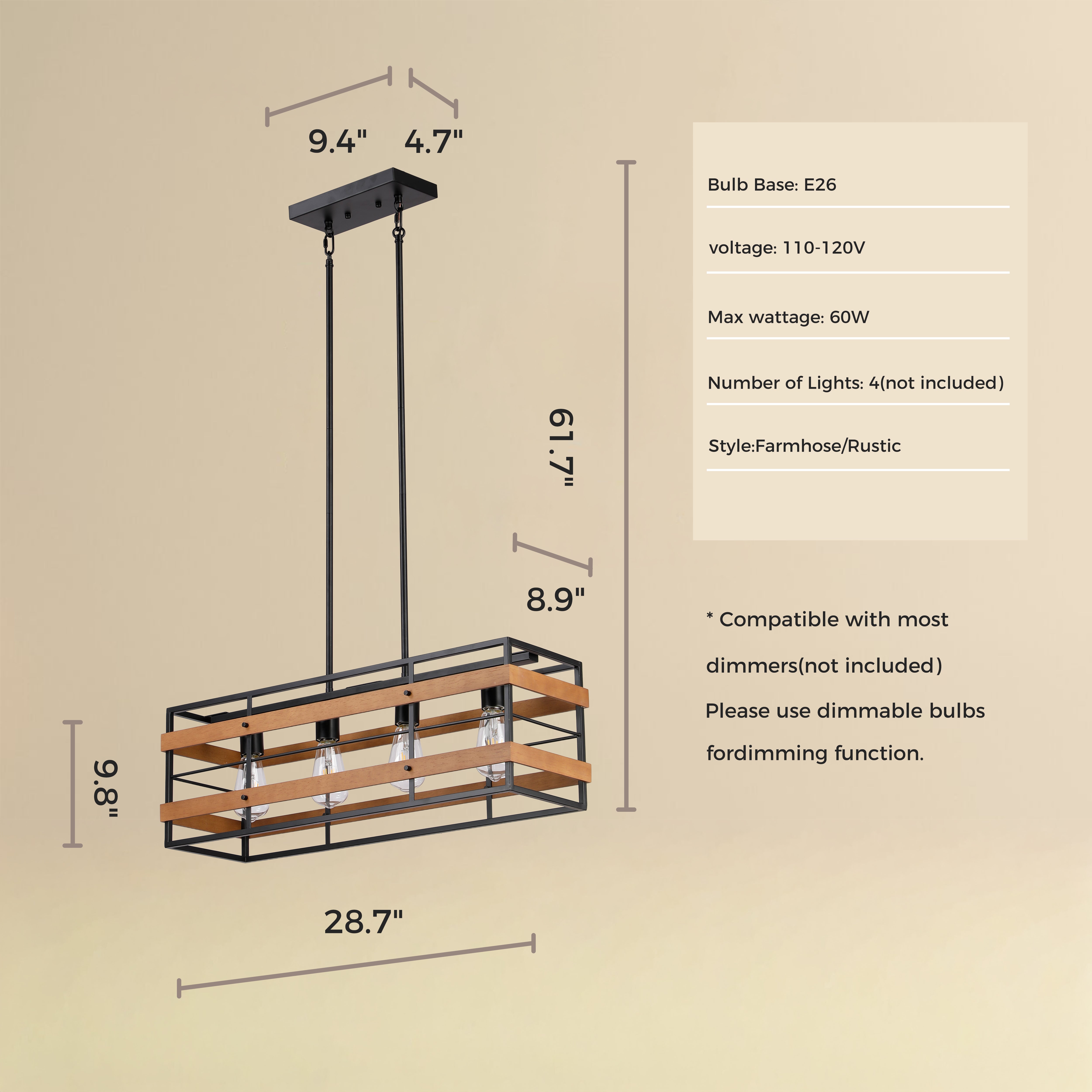 Farmhouse Style Dining Room Pendant Lights