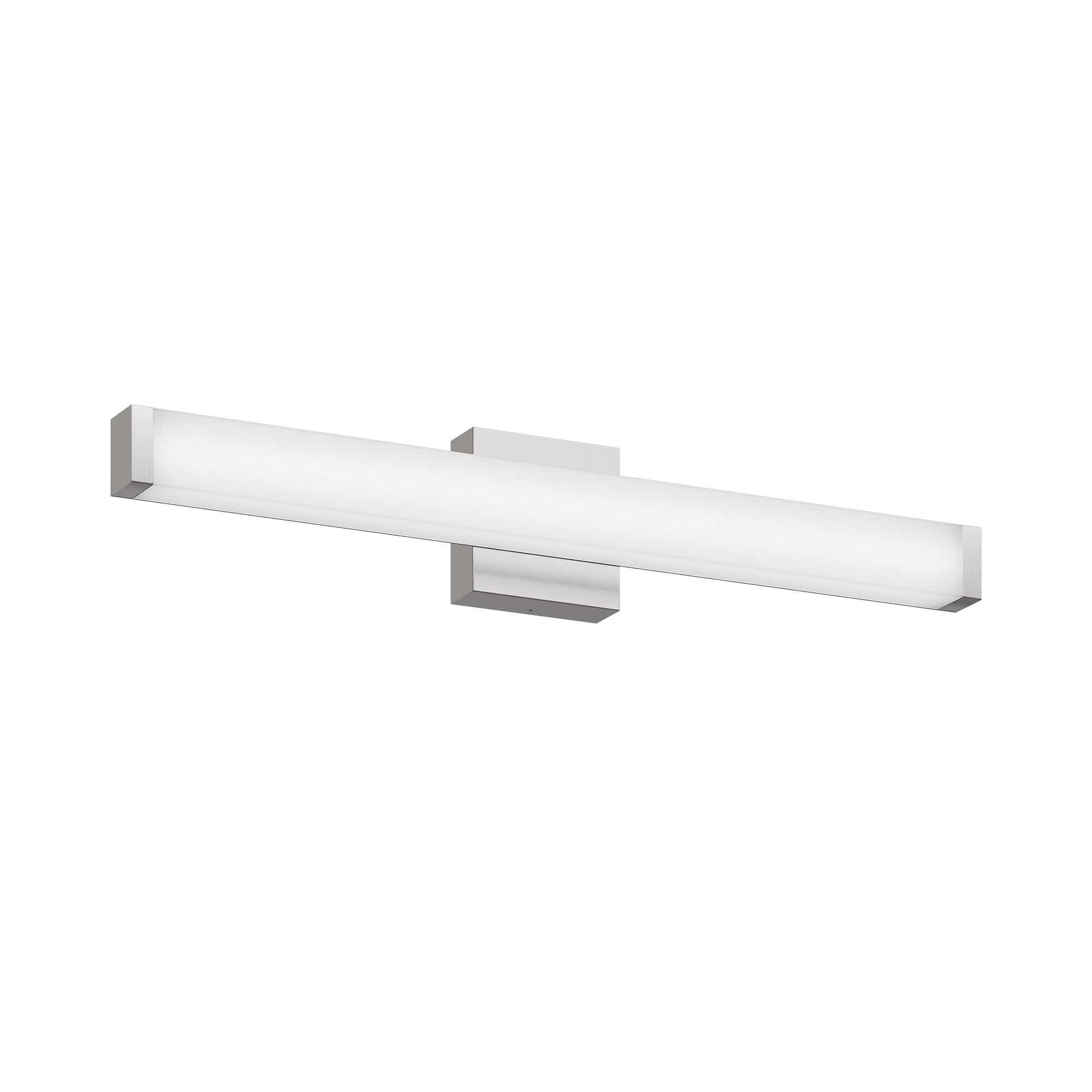 LED Bathroom Vanity Light Brushed Nickel Square