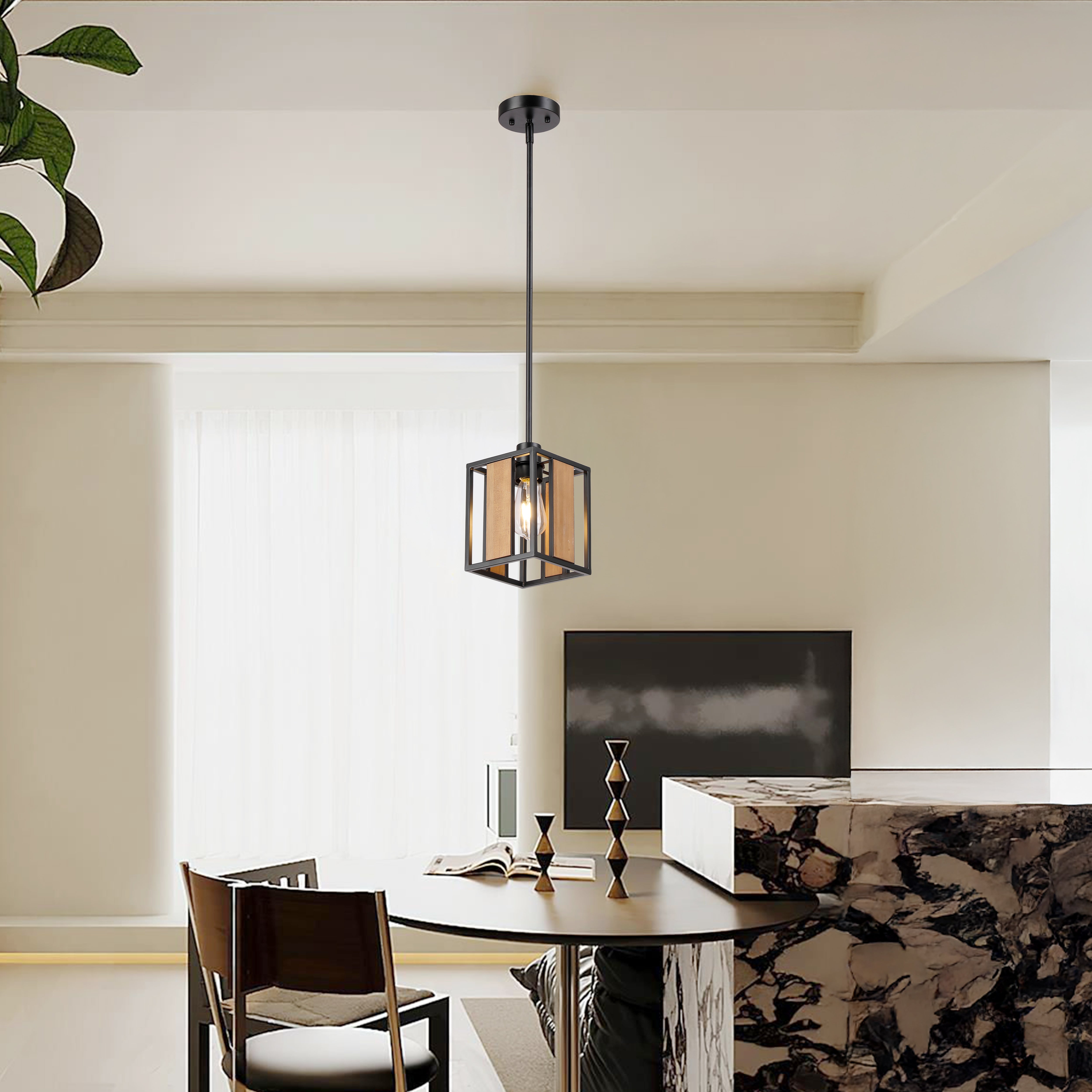 Farmhouse Style Small Square Pendant Light