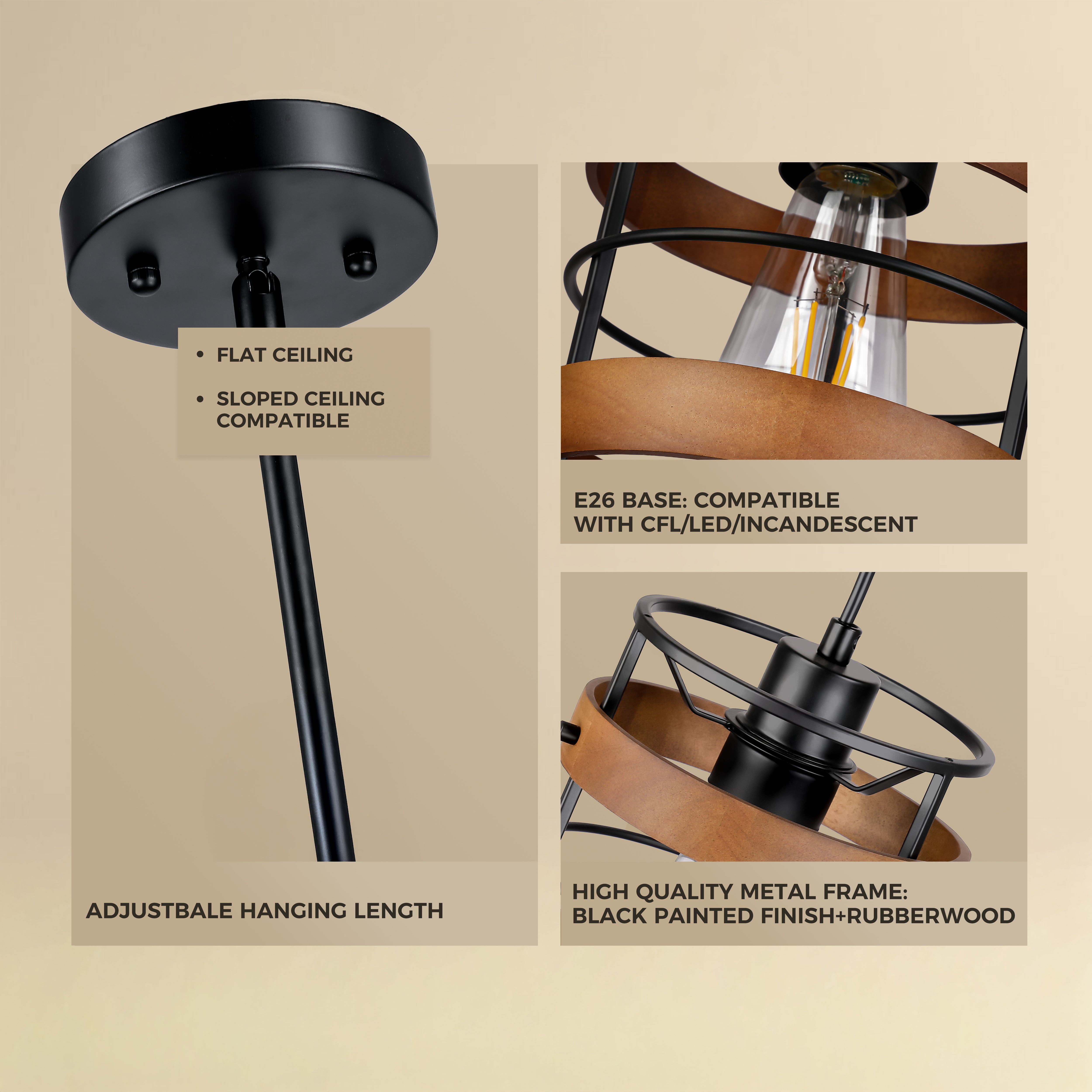 Small Round Shape Pendant Light