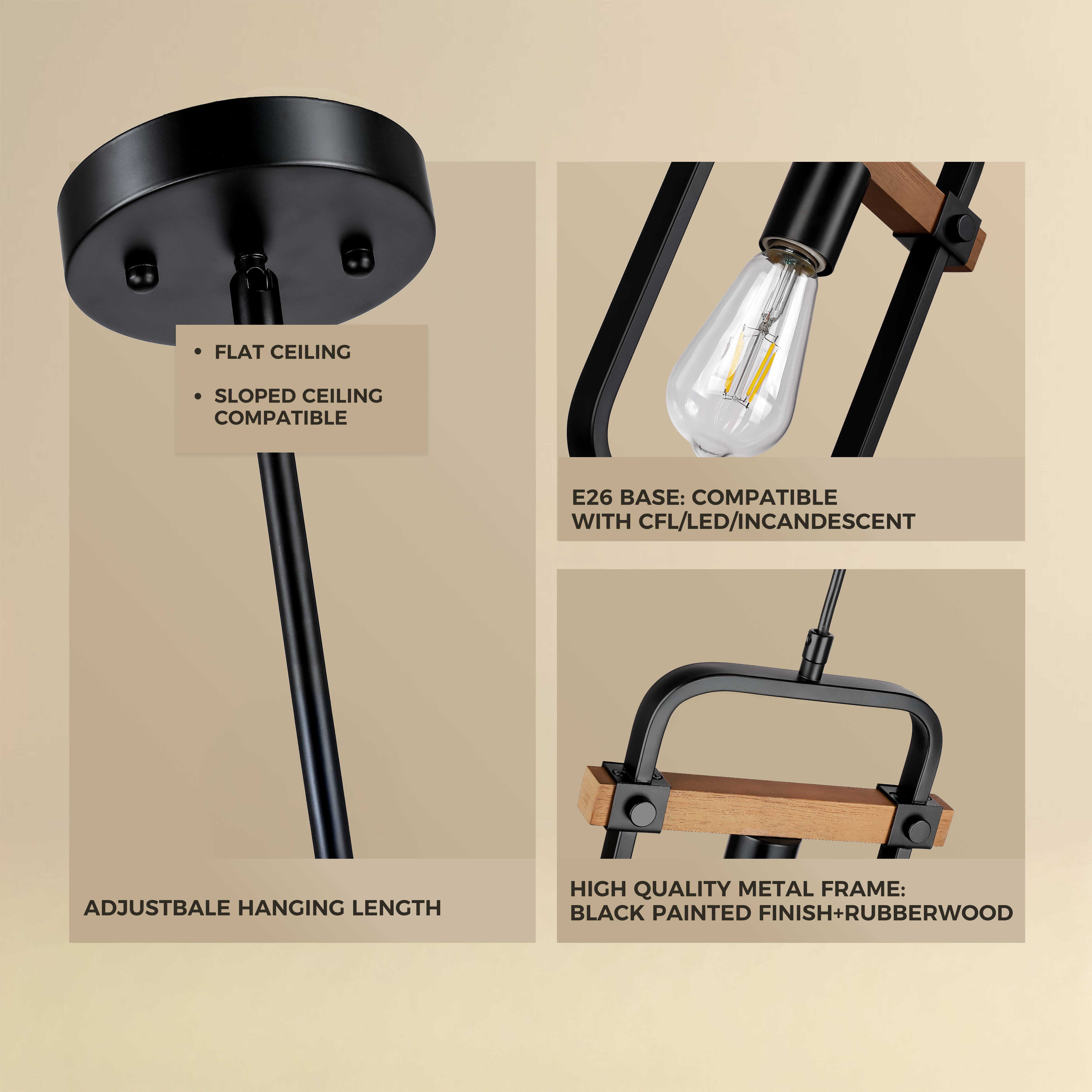 Small One Light Pendant Light