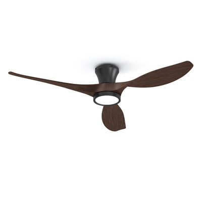 52" LED Ceiling Fan Light, Walnut