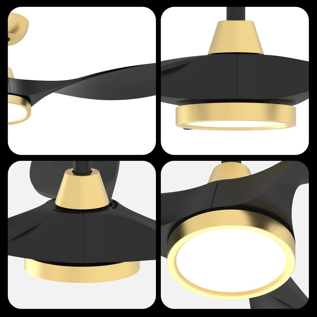 R3 52" Downrod Style with Plastic Blades, Stepless 3CCT