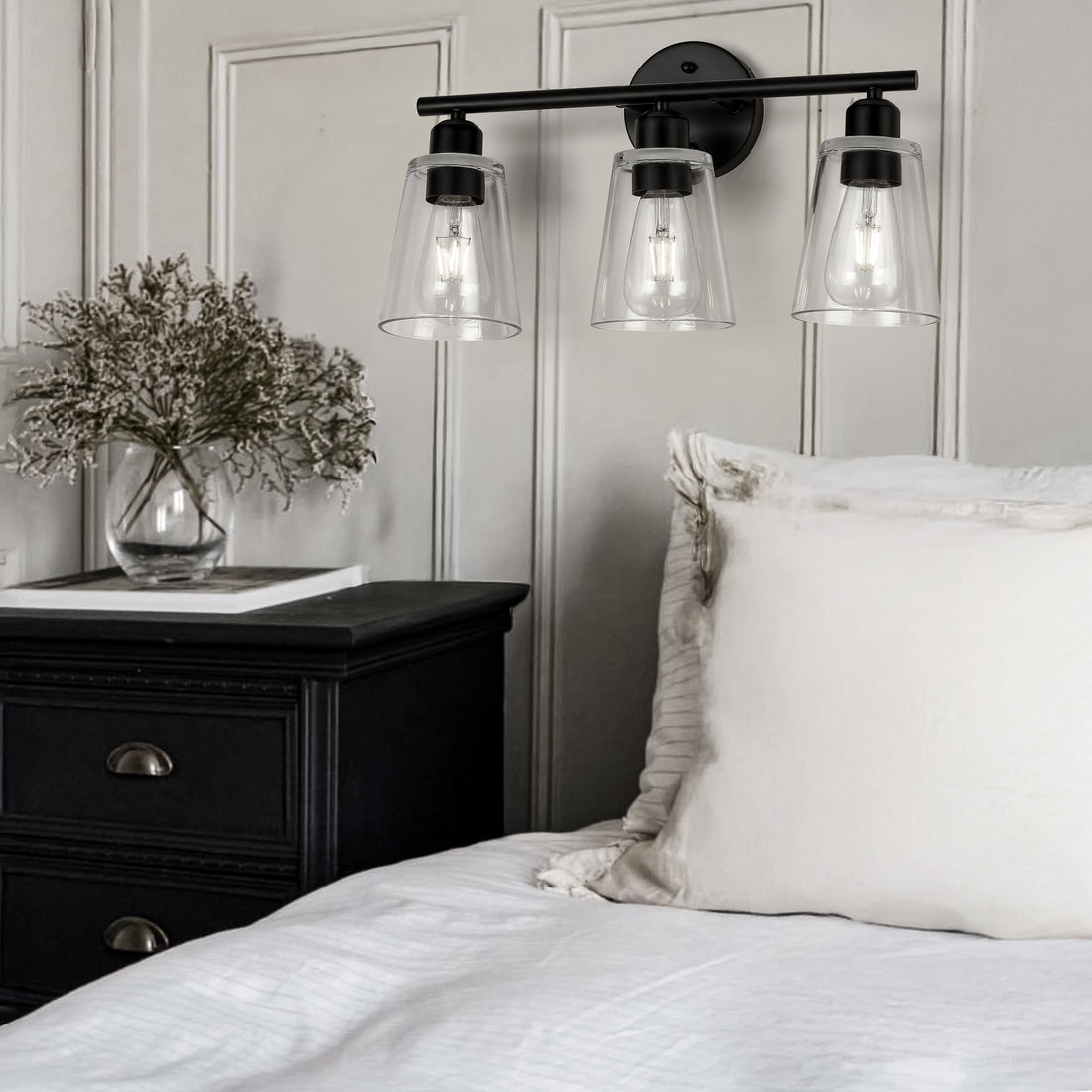 Farmhouse Cone Type Glass Vanity Lighting