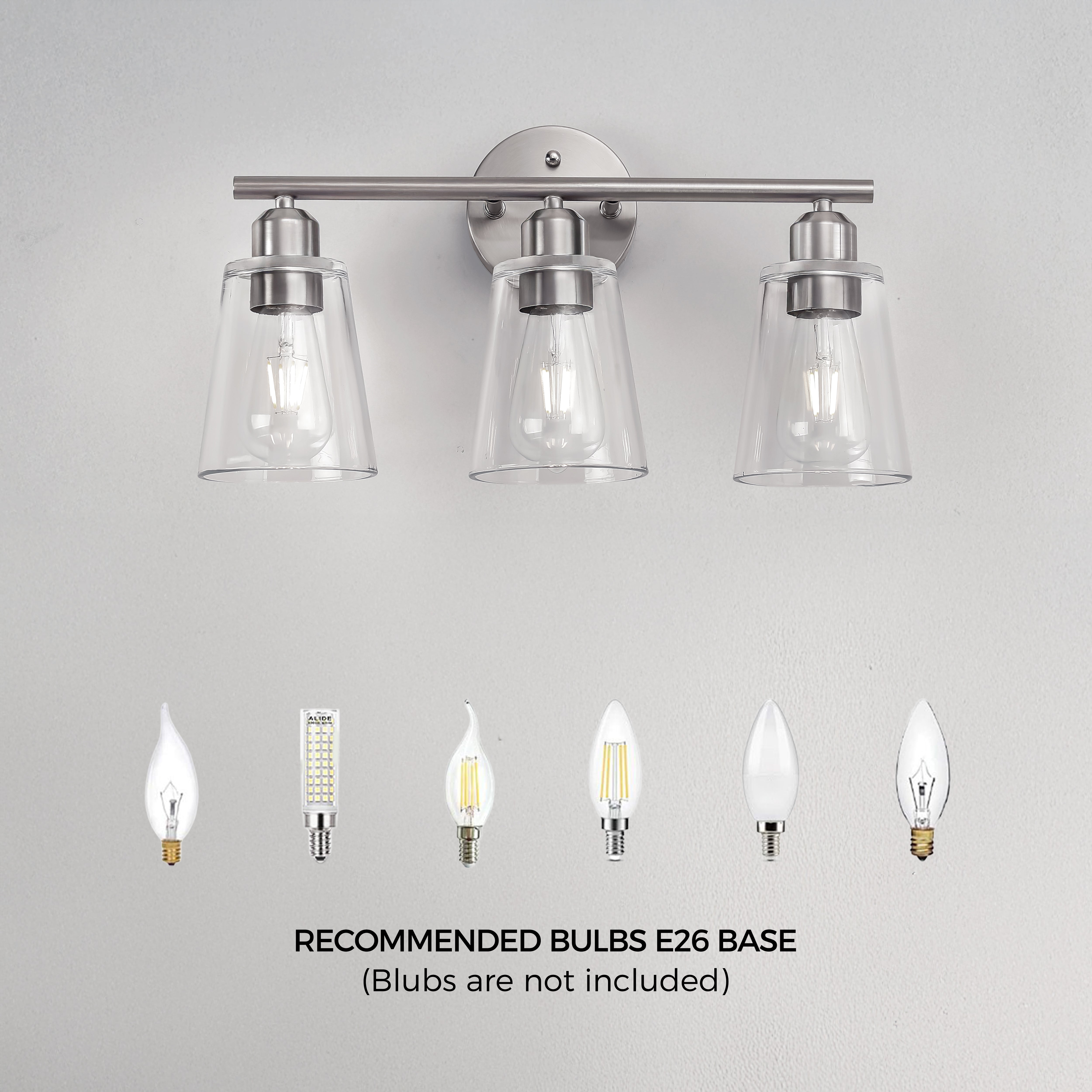 Farmhouse Cone Type Glass Vanity Lighting