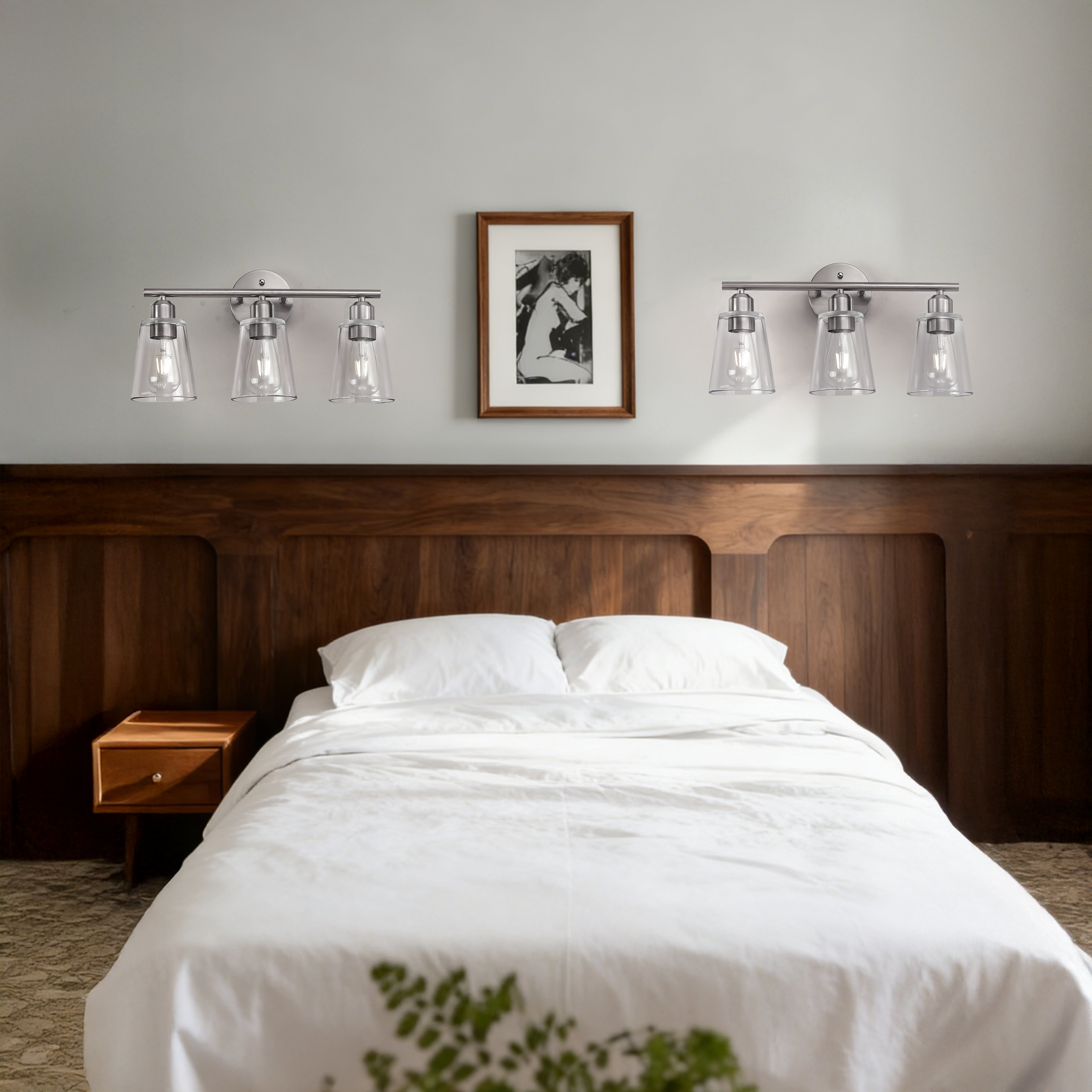 Farmhouse Cone Type Glass Vanity Lighting