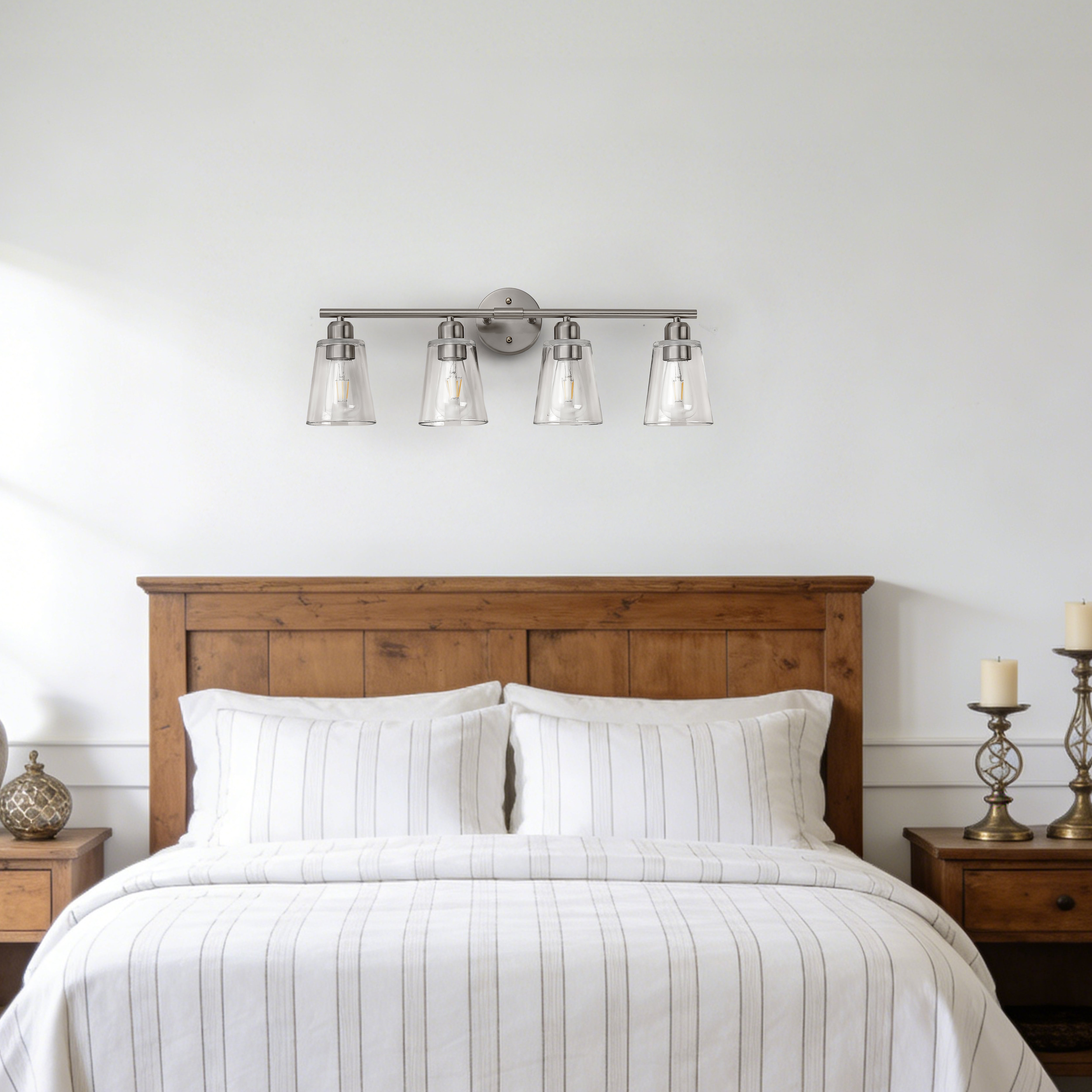 Farmhouse Cone Type Glass Vanity Lighting