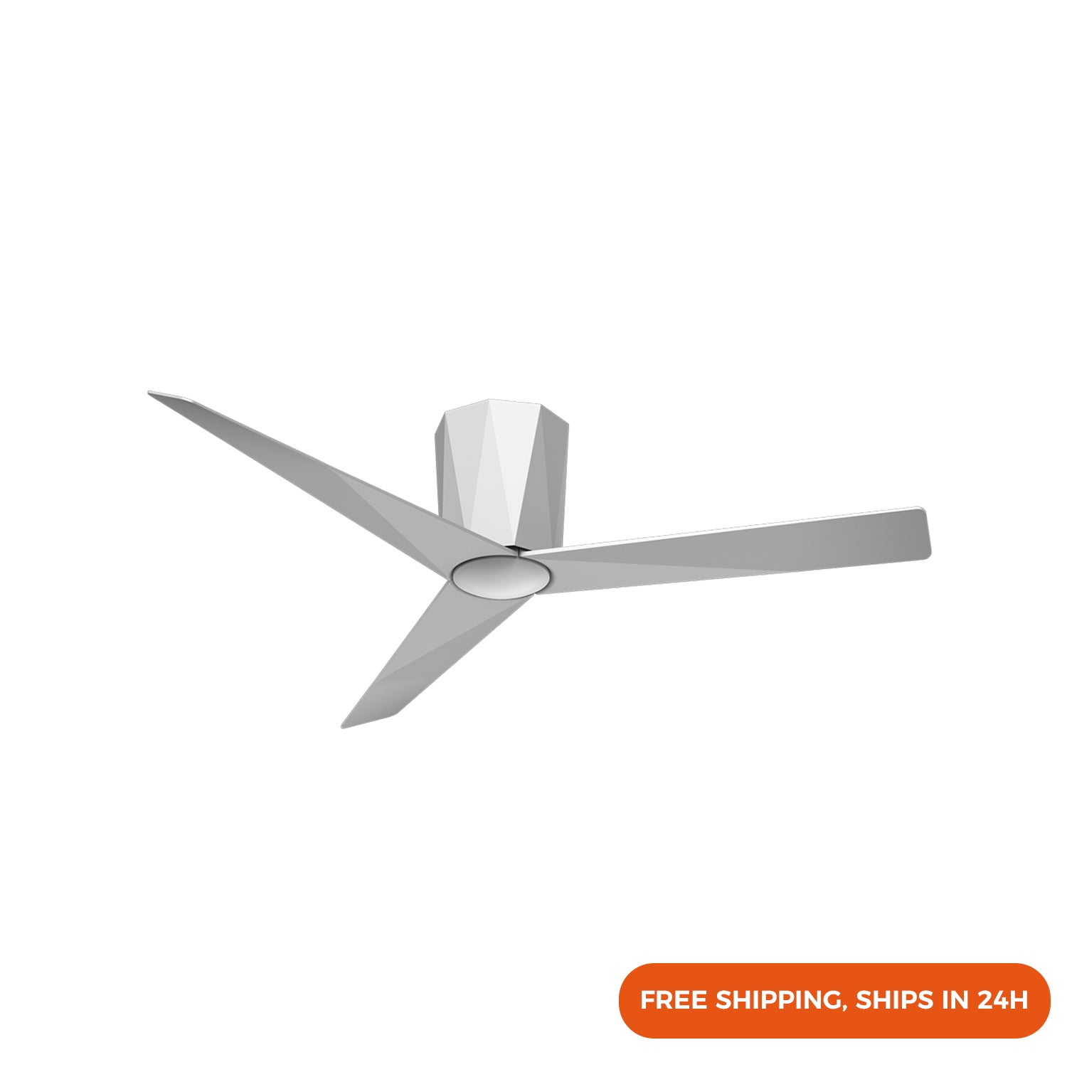 52" Modern Ceiling Fan with 3 Plastic Blades