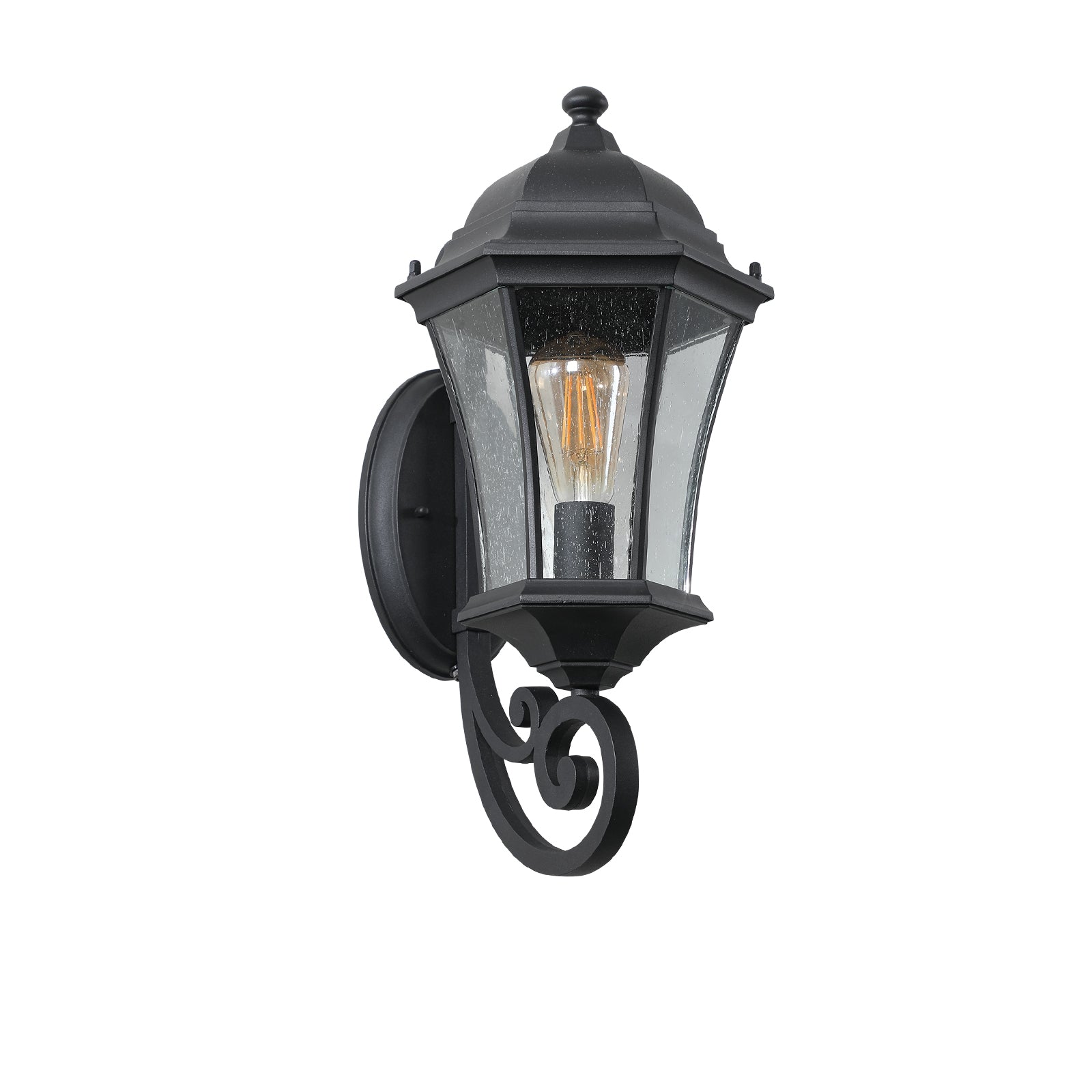 Outdoor Wall Light with Glass Shade Lighting Sensor