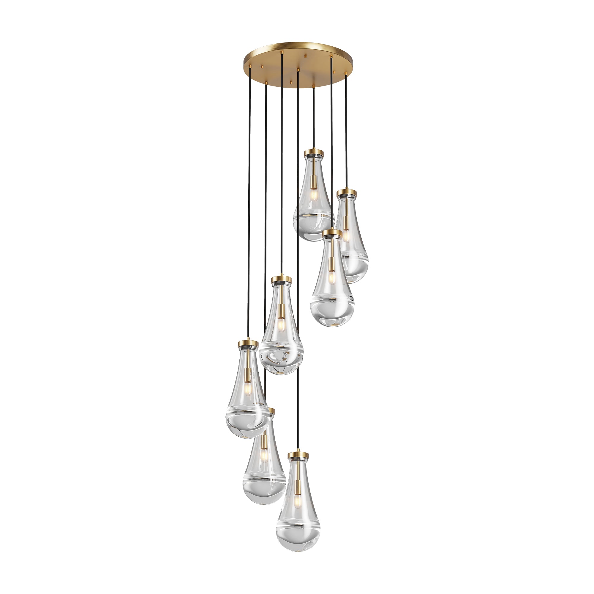 Hanging Raindrop Cluster Pendant Light