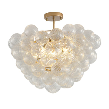 Bubble Ball Swirled Glass Pendant Light