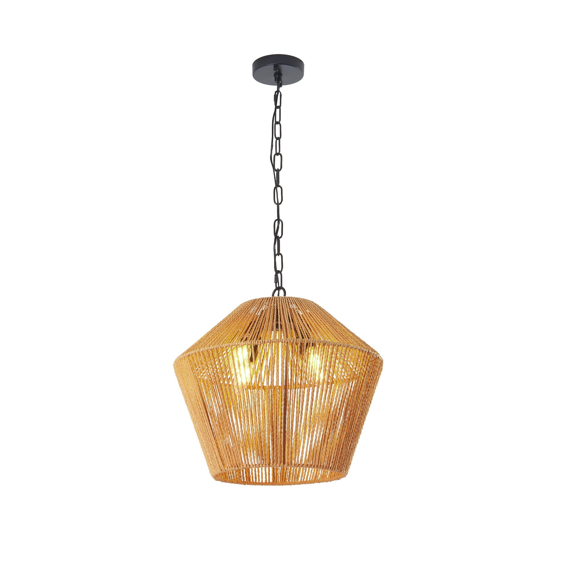 Large Woven Pendant Light Modern Rattan