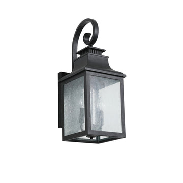 Seedy Glass Lantern Outdoor Wall Light Fixture
