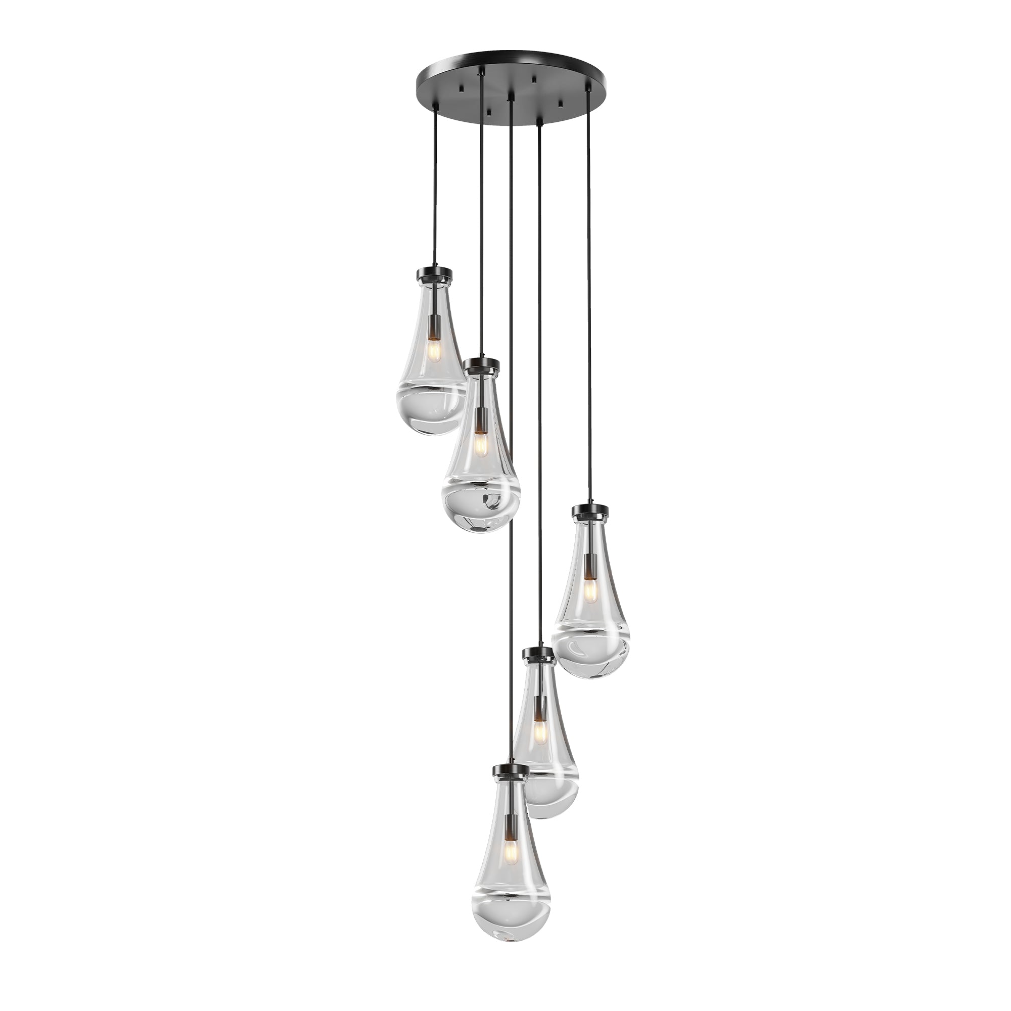 Hanging Raindrop Cluster Pendant Light