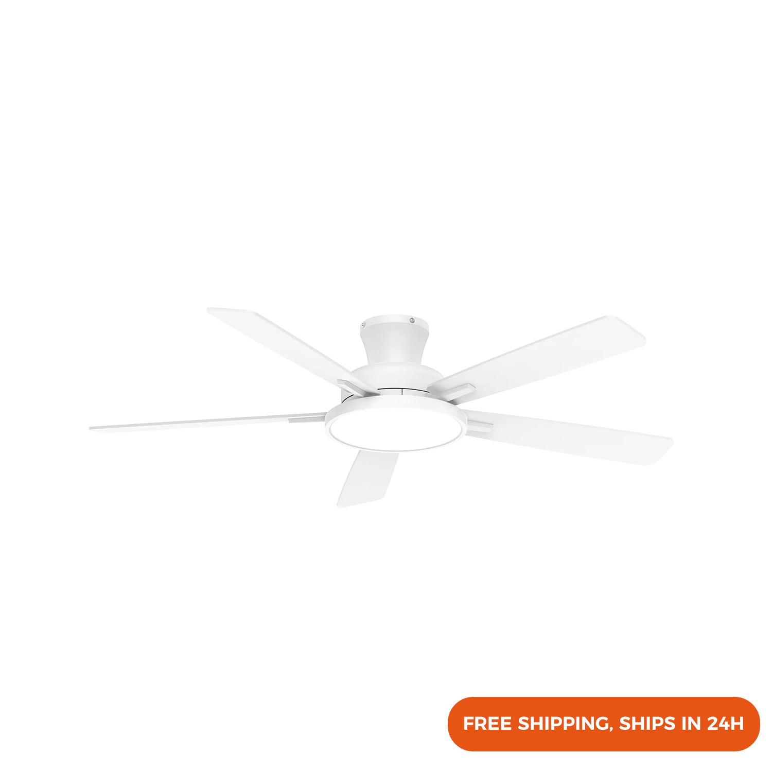 52 inch Indoor Ceiling Fan with LED Light, Stepless 3 CCT