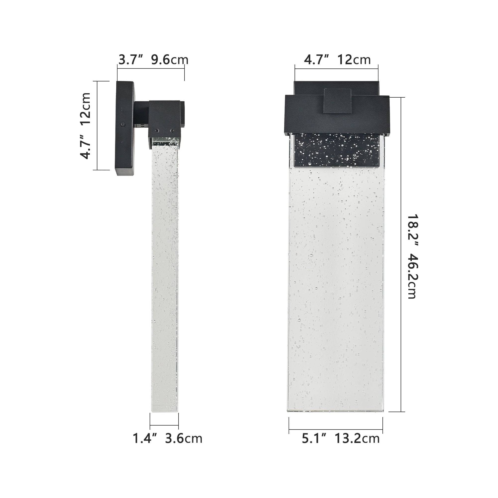 Crystal Outdoor LED Wall Light