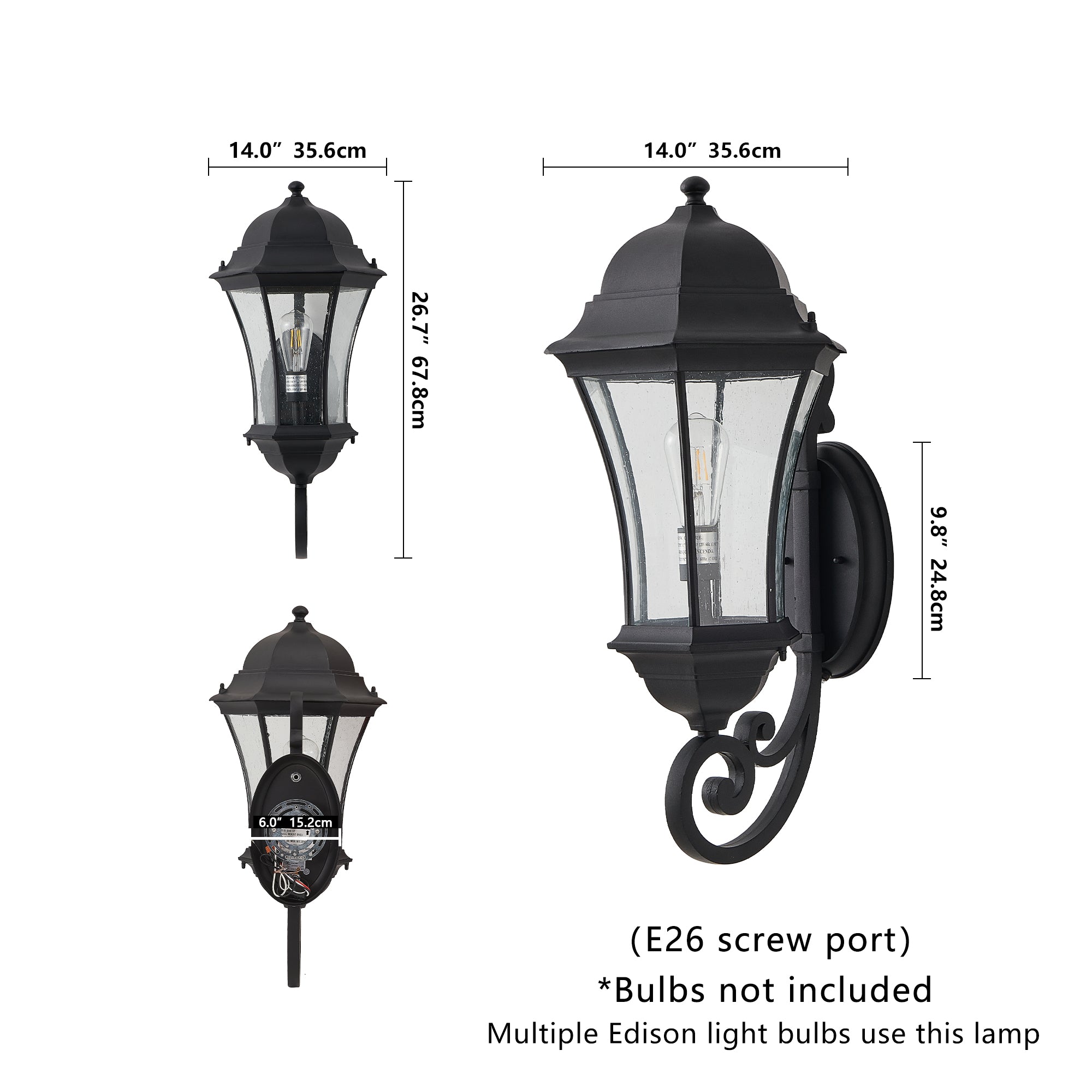 Vintage Wall-Mounted Outdoor Lantern Light