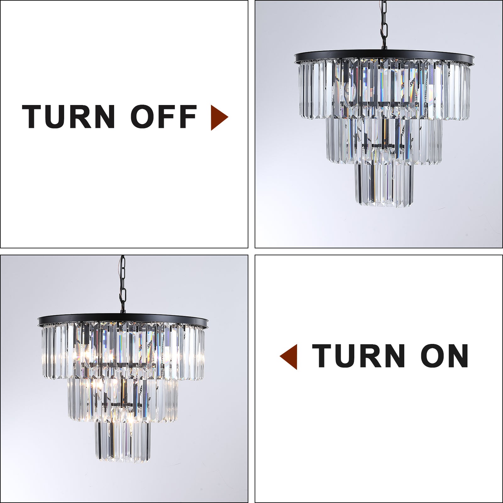 Crystal Chandeliers for Dining Room Lights Fixture