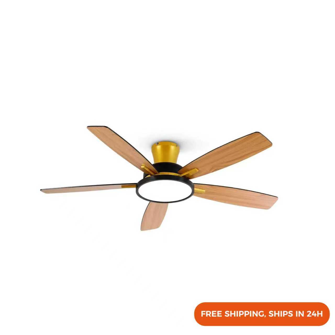 52" Ceiling Fan with Light with Reversible DC Motor