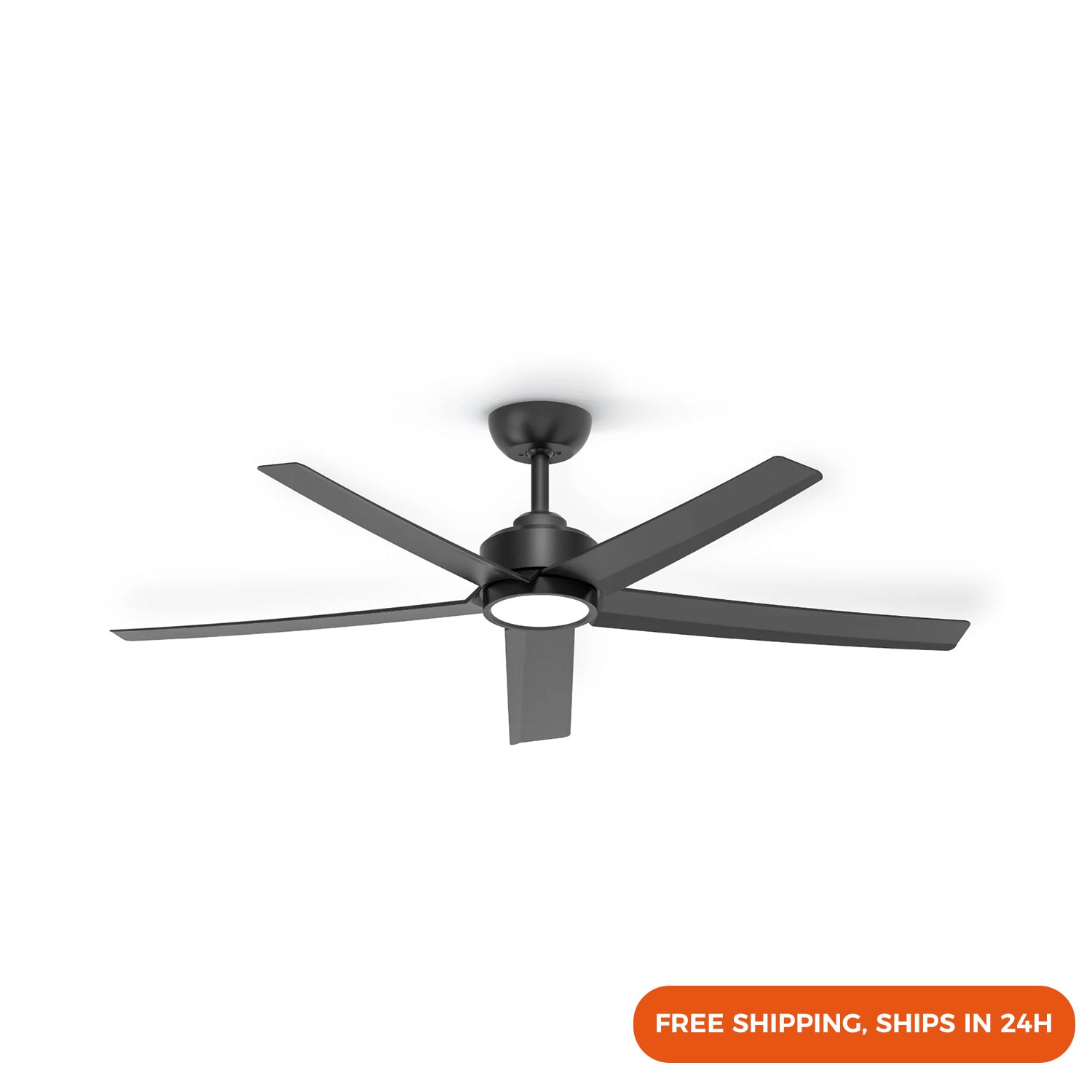52" Ceiling Fan with Light Remote Control Stepless 3 Color Temperature