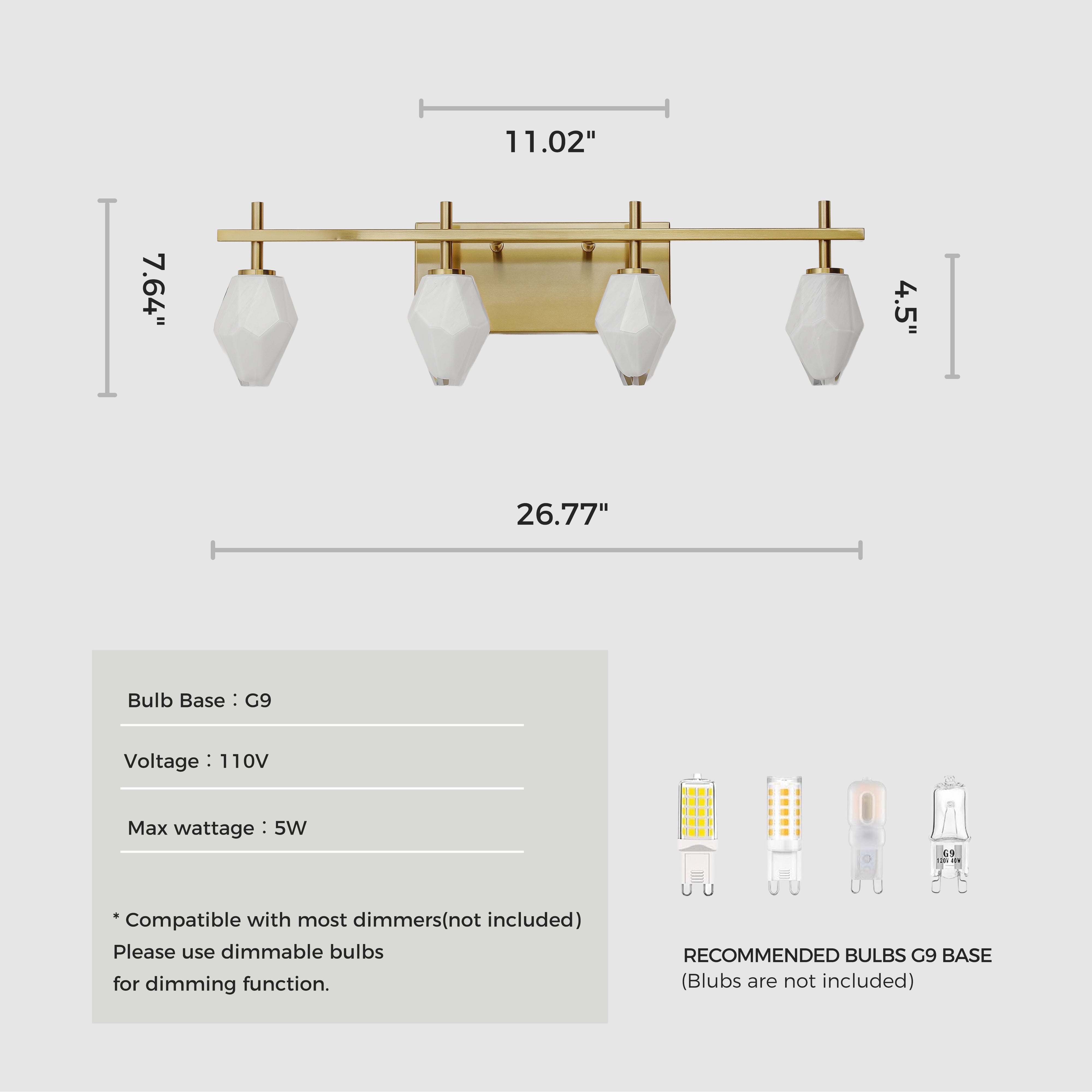 Modern Handmade Glass Wall Light Antique Brass Finish